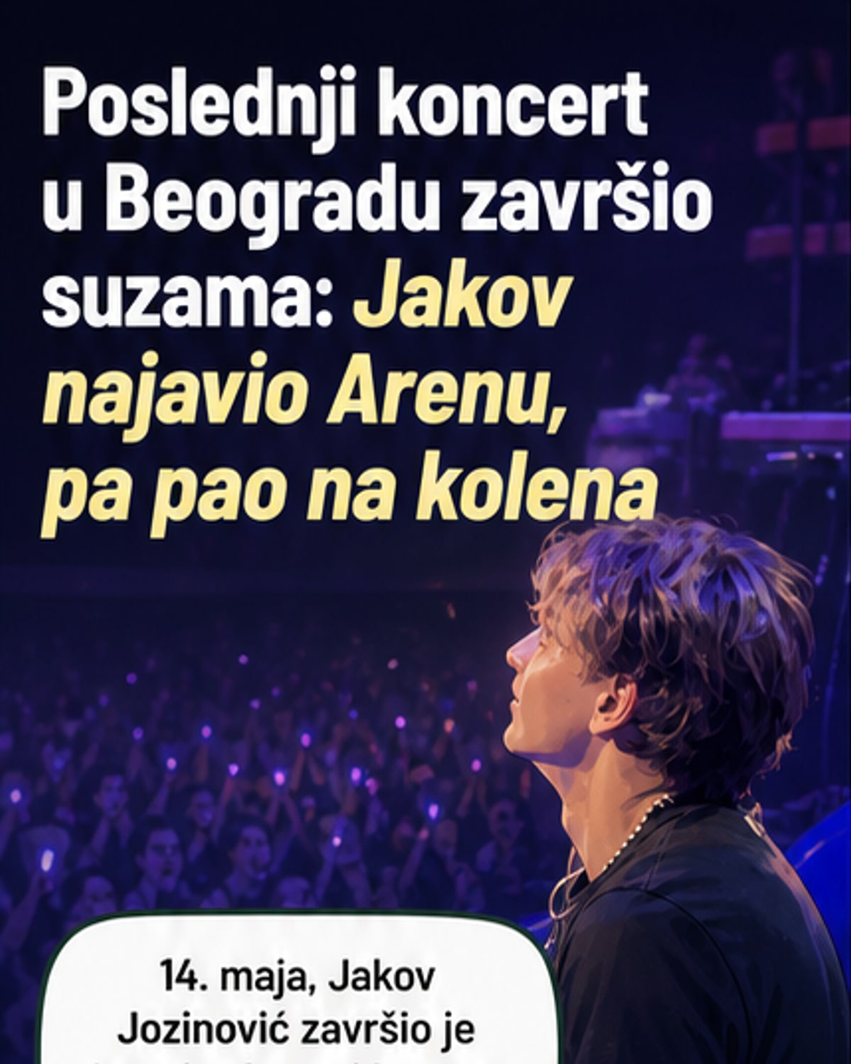 Јаков Јозиновић пад на бини после концерта