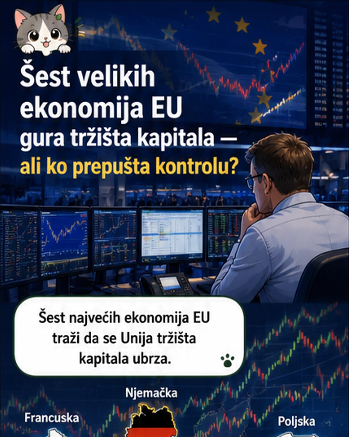 Šest EU ekonomija gura integraciju tržišta kapitala