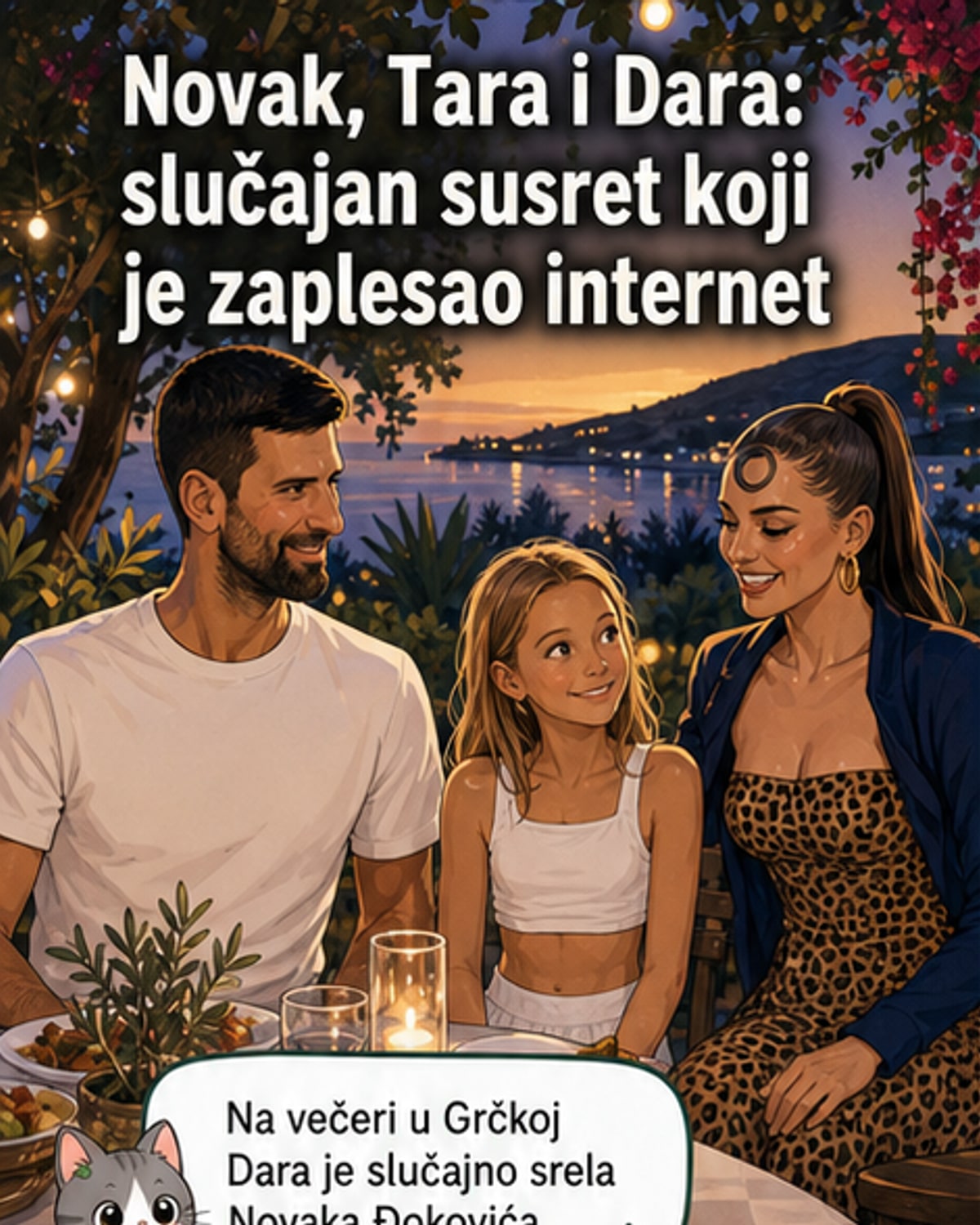 Dara, Novak Đoković i njegova ćerka Tara plesu zajedno uz muziku na plaži u Grčkoj.