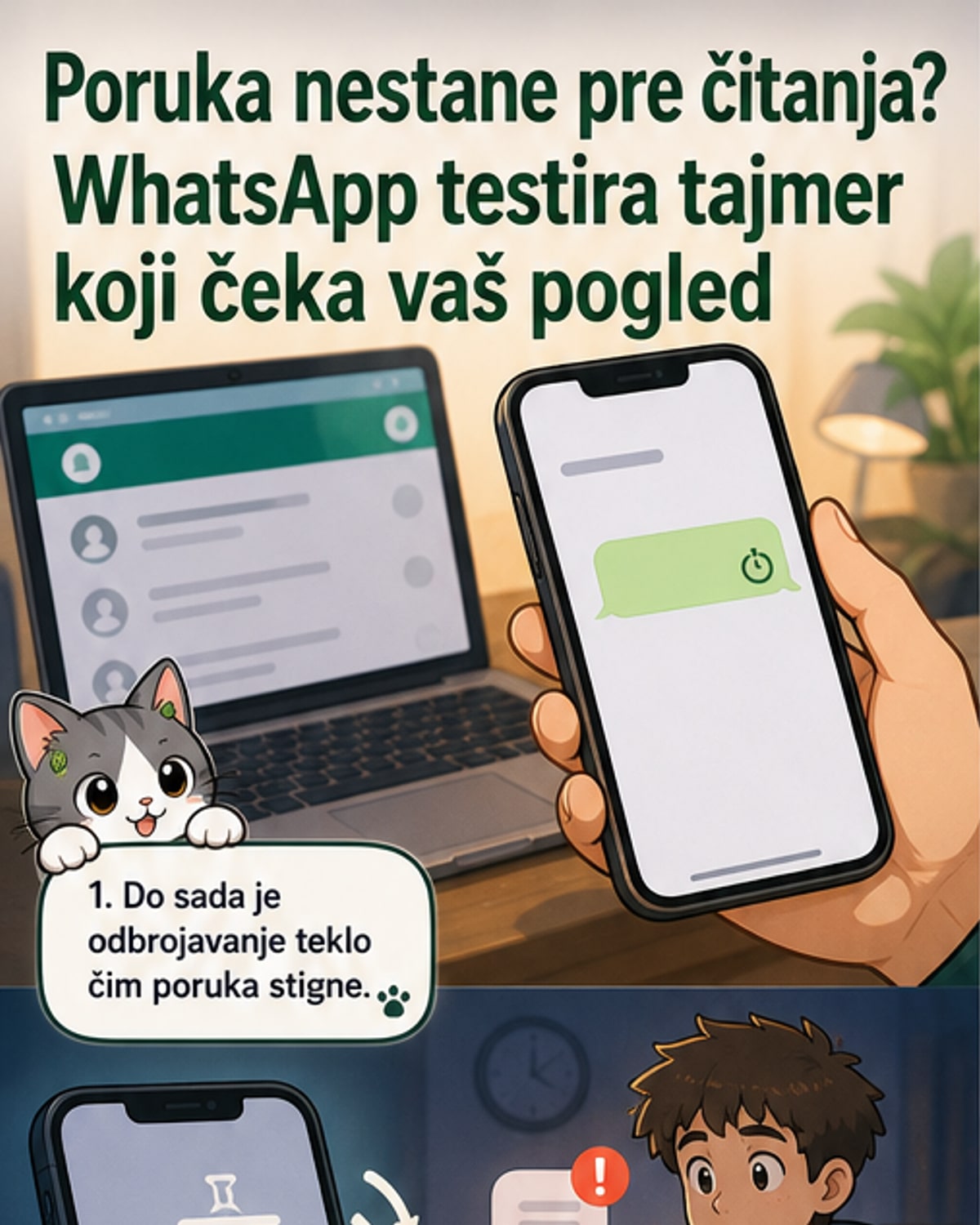 WhatsApp testira poruke koje nestaju tek nakon čitanja