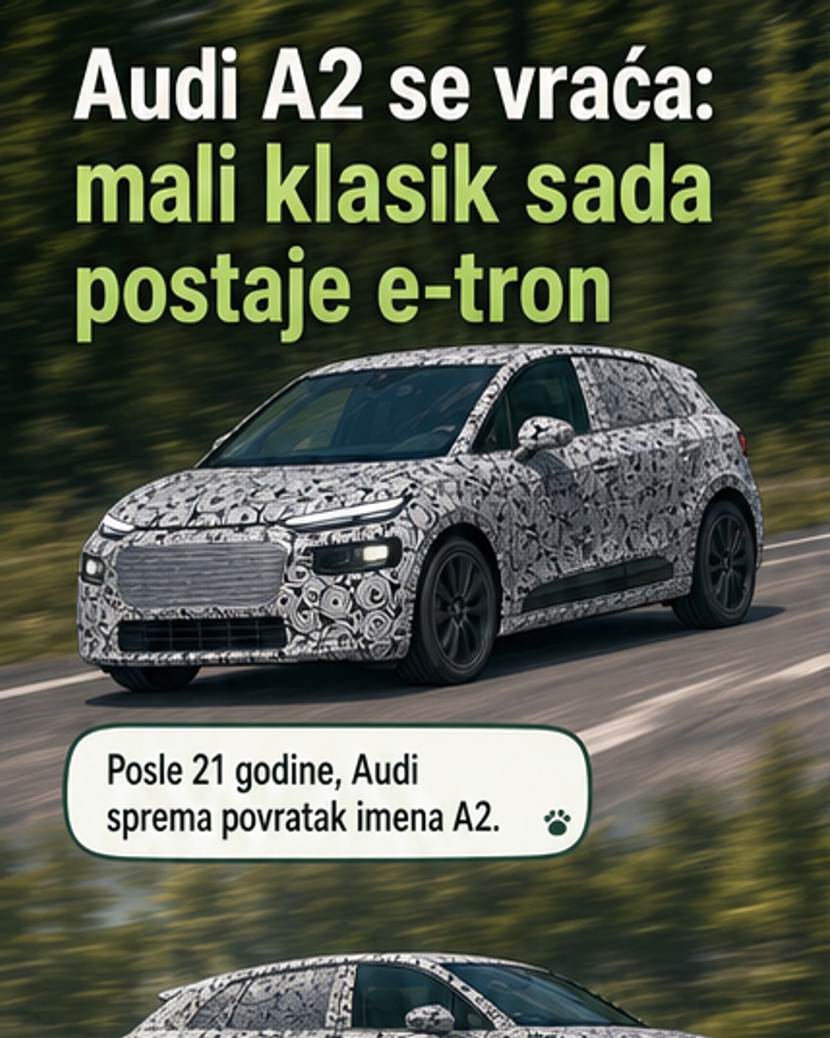 Audi A2 se vraća kao električni auto