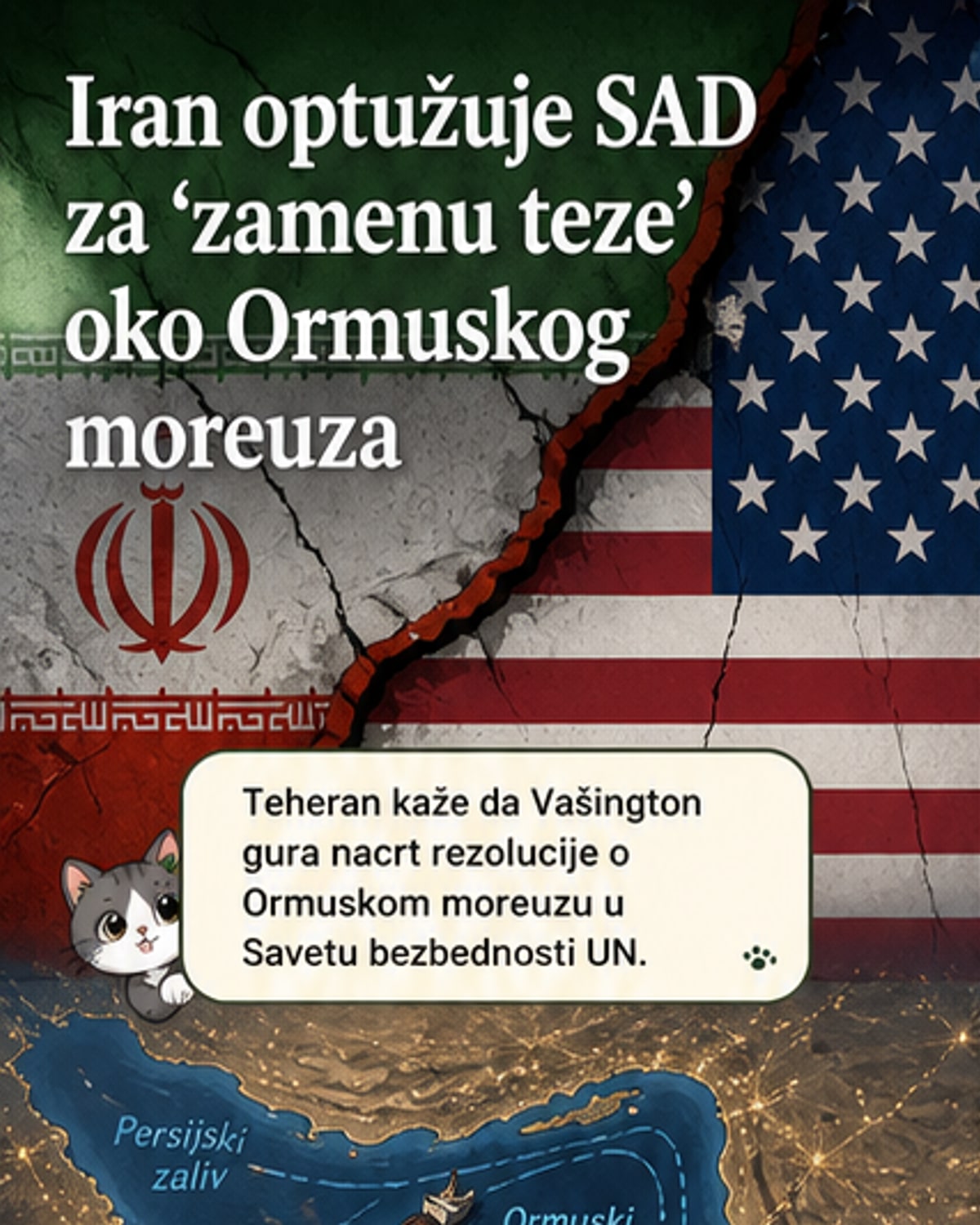 Iran osudio američki nacrt rezolucije o Ormuskom moružu