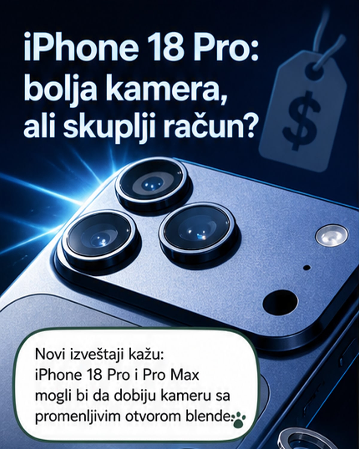 iPhone 18 Pro sa promenljivom blendom?