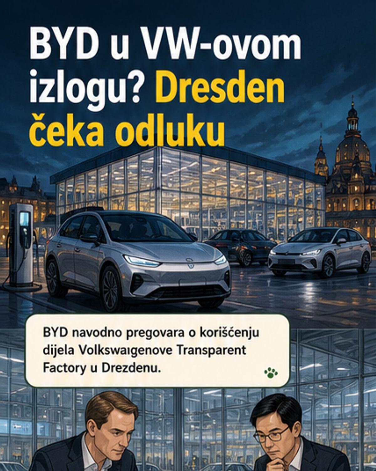 BYD cilja na Volkswagenovu fabriku u Drezdenu