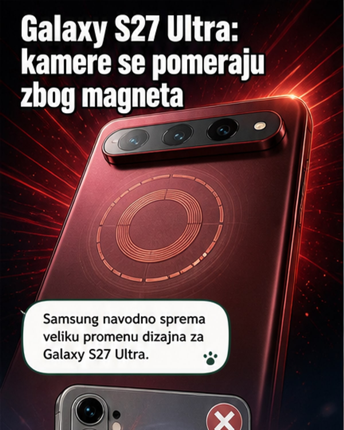 Samsung menja raspored kamera na Galaxy S27 Ultra