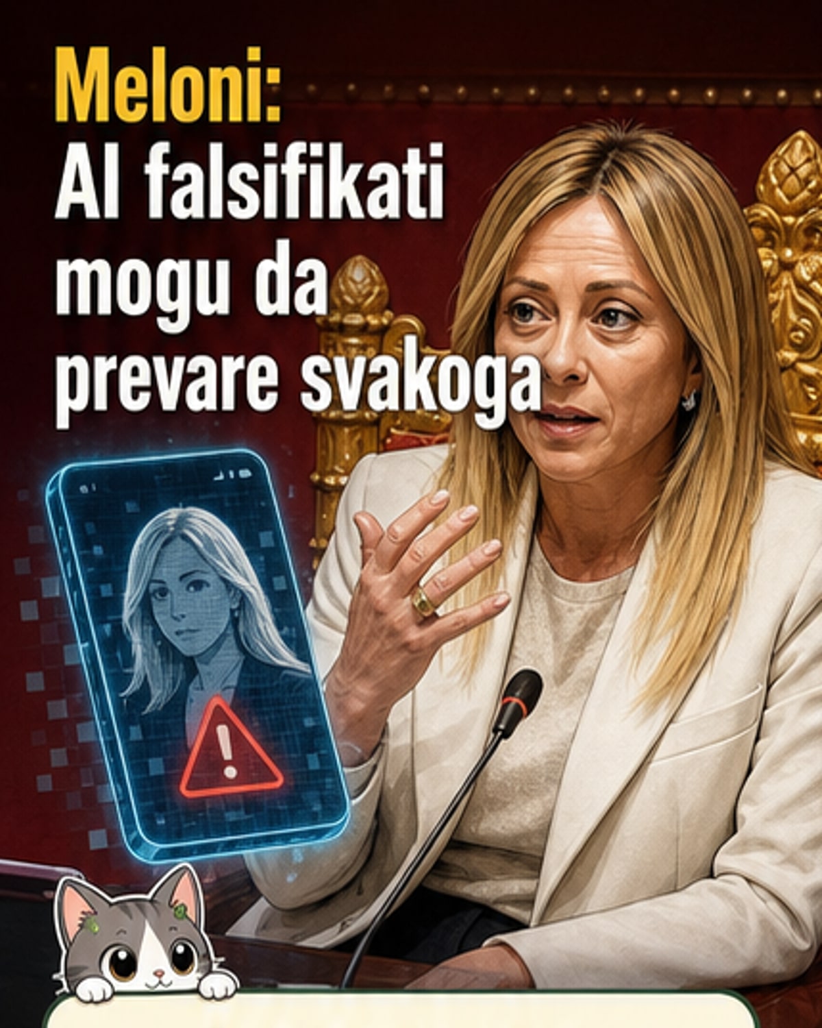 Premijerka Meloni upozorava na AI laži