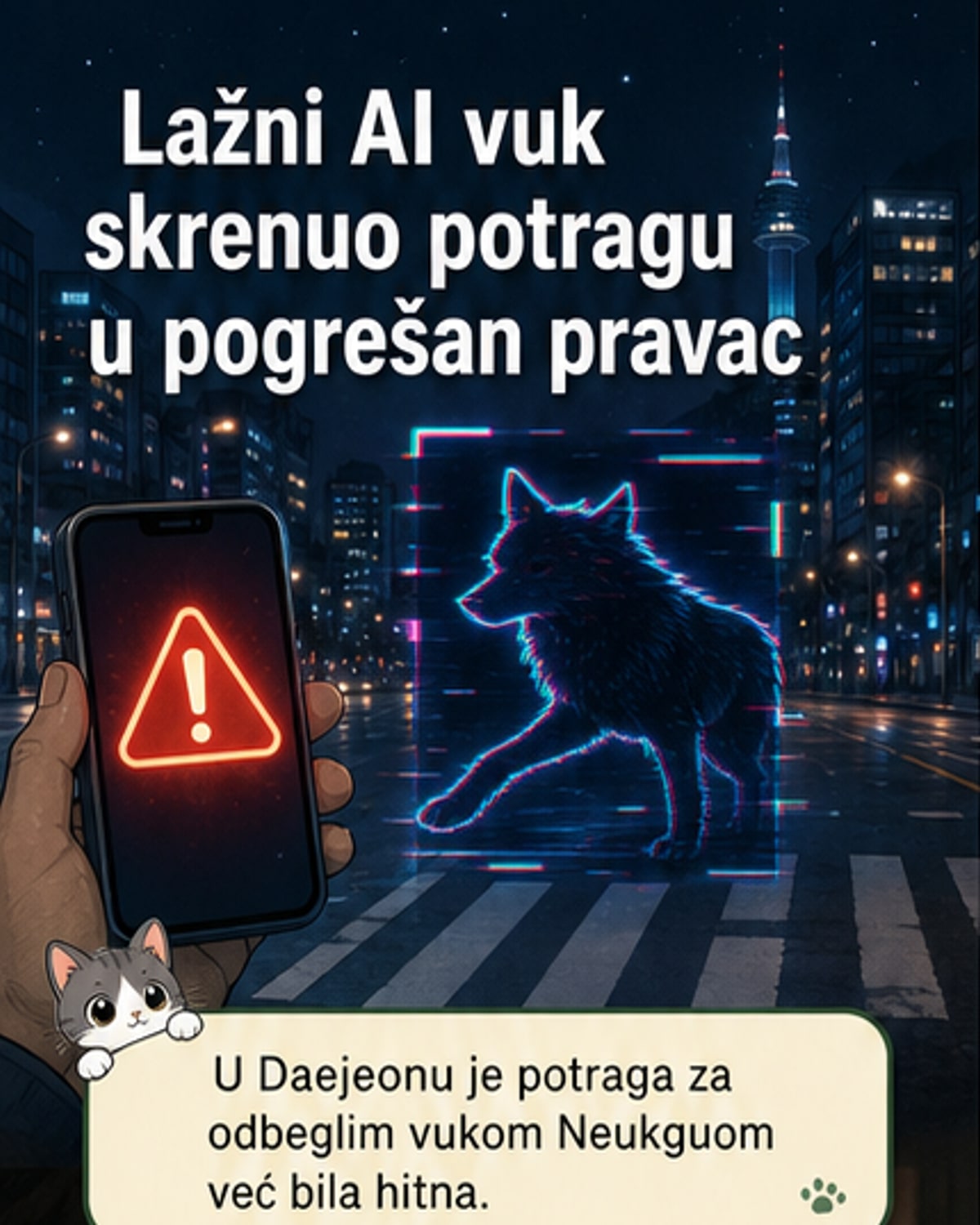 Лажна AI слика вука изазвала хистерију
