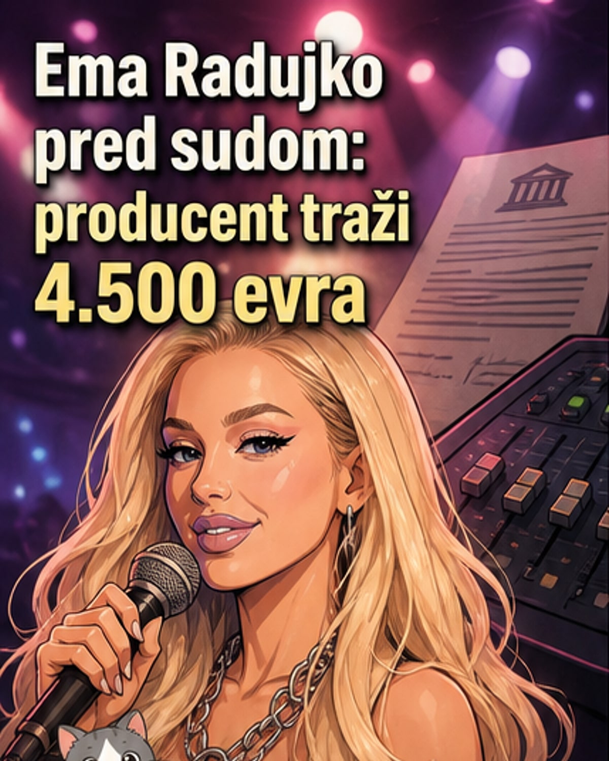 Ема Радујко на суду због 4.500 евра