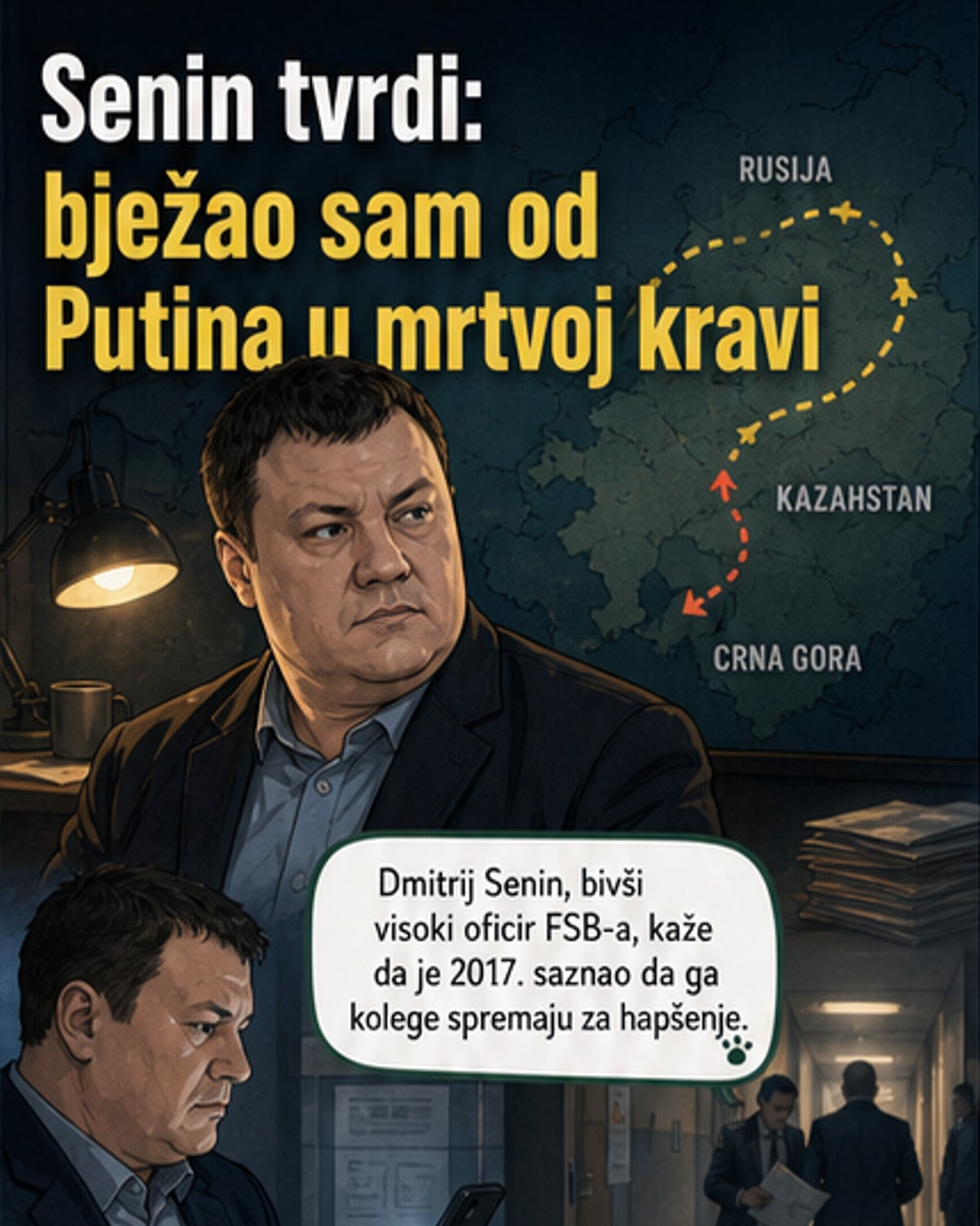 Pobjegao u utrobi mrtve krave