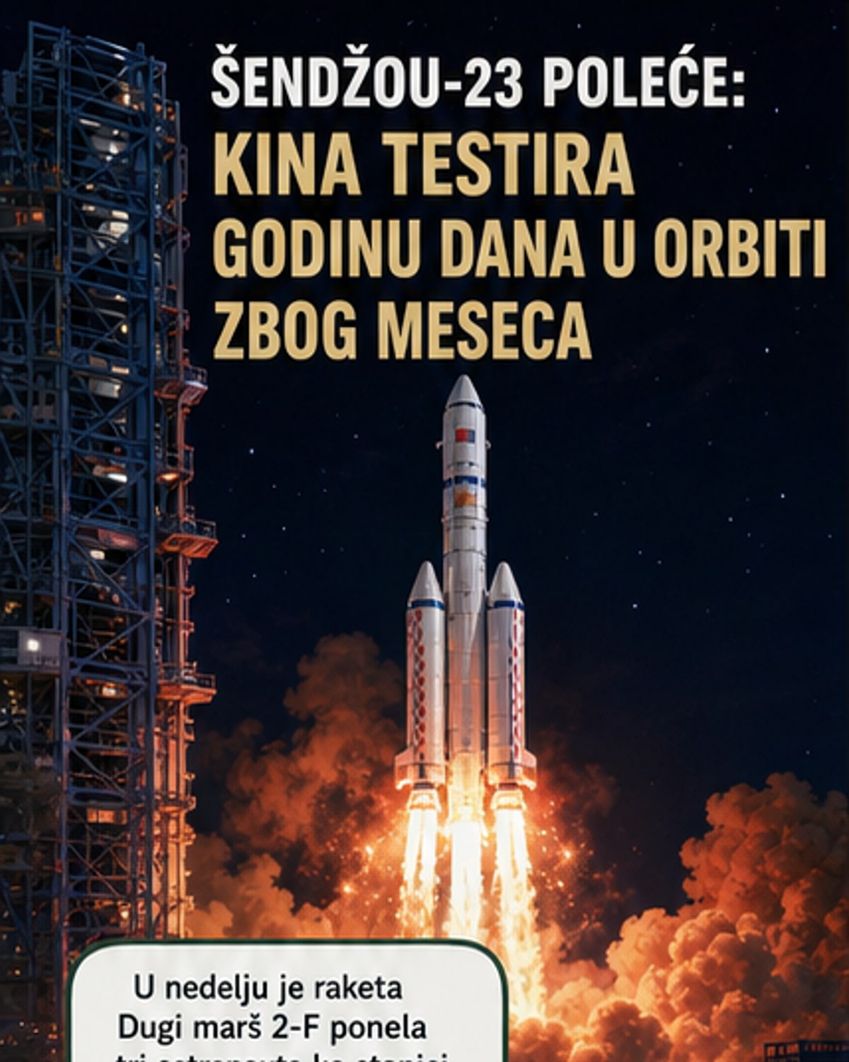 Kina lansirala Šendžou-23 sa posadom