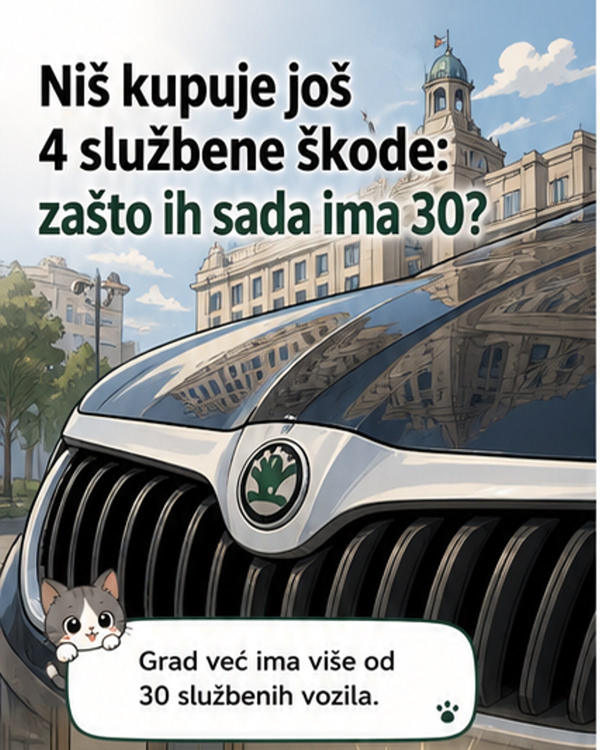 Ниш купује четири нове „шkode“ за службене потребе
