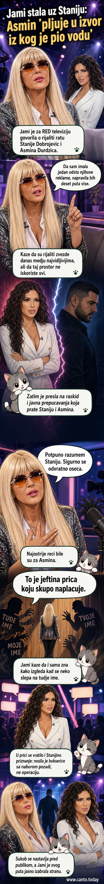 Џеми и Станија Добројевић у центру медијске пажње, са текстом о јавном сукобу и подршци певачице