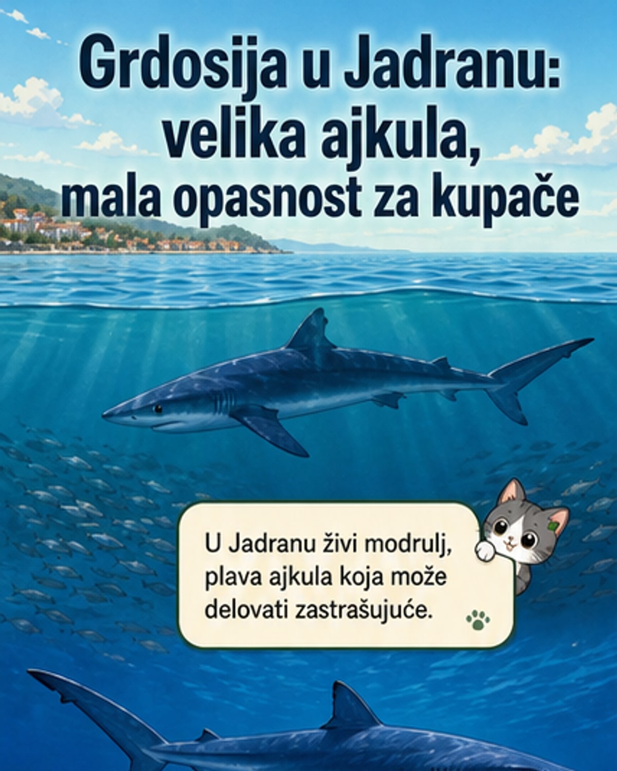 Plava ajkula pored obale: Šta kupci treba da znaju