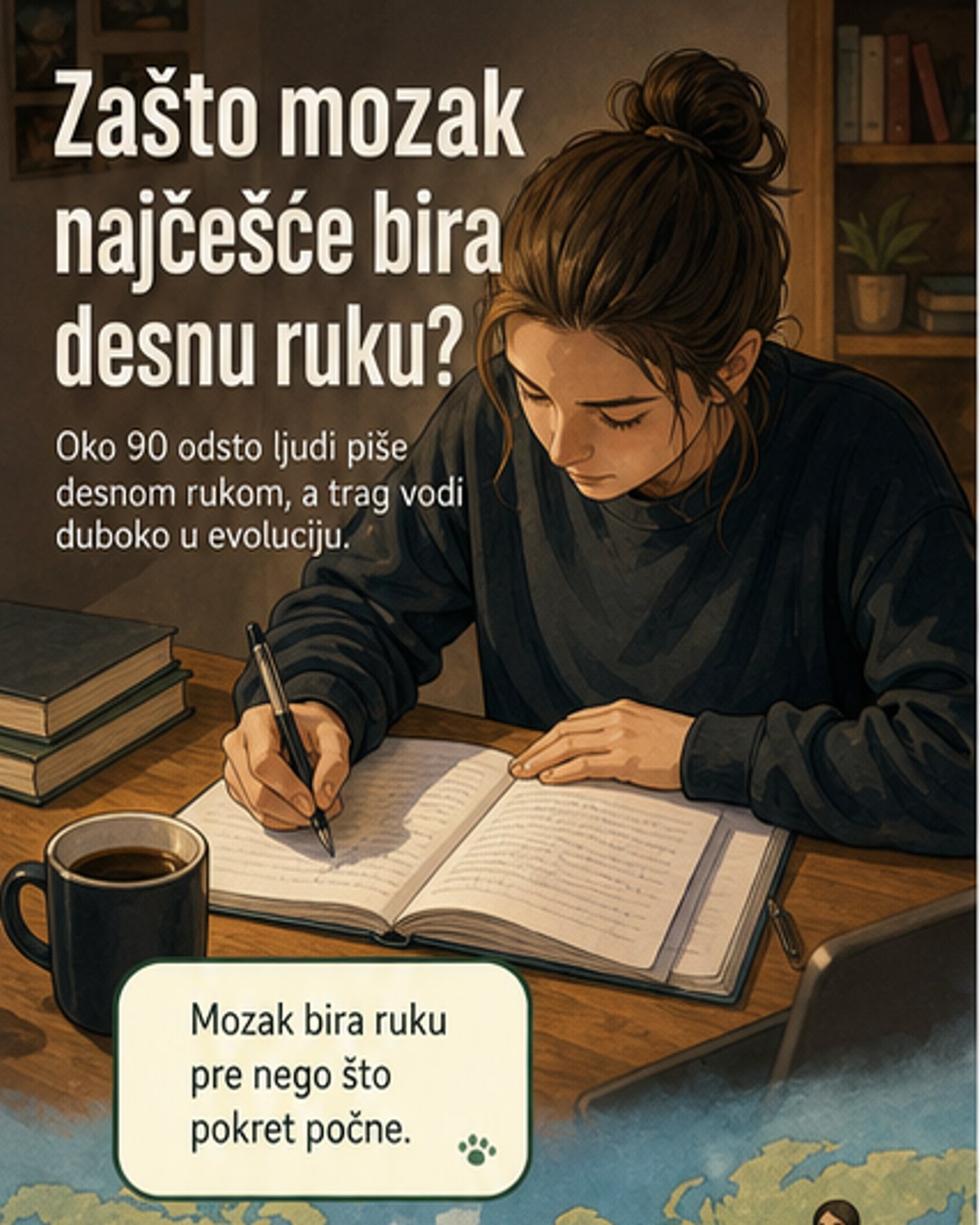 Зашто већина људи пише десном руком?