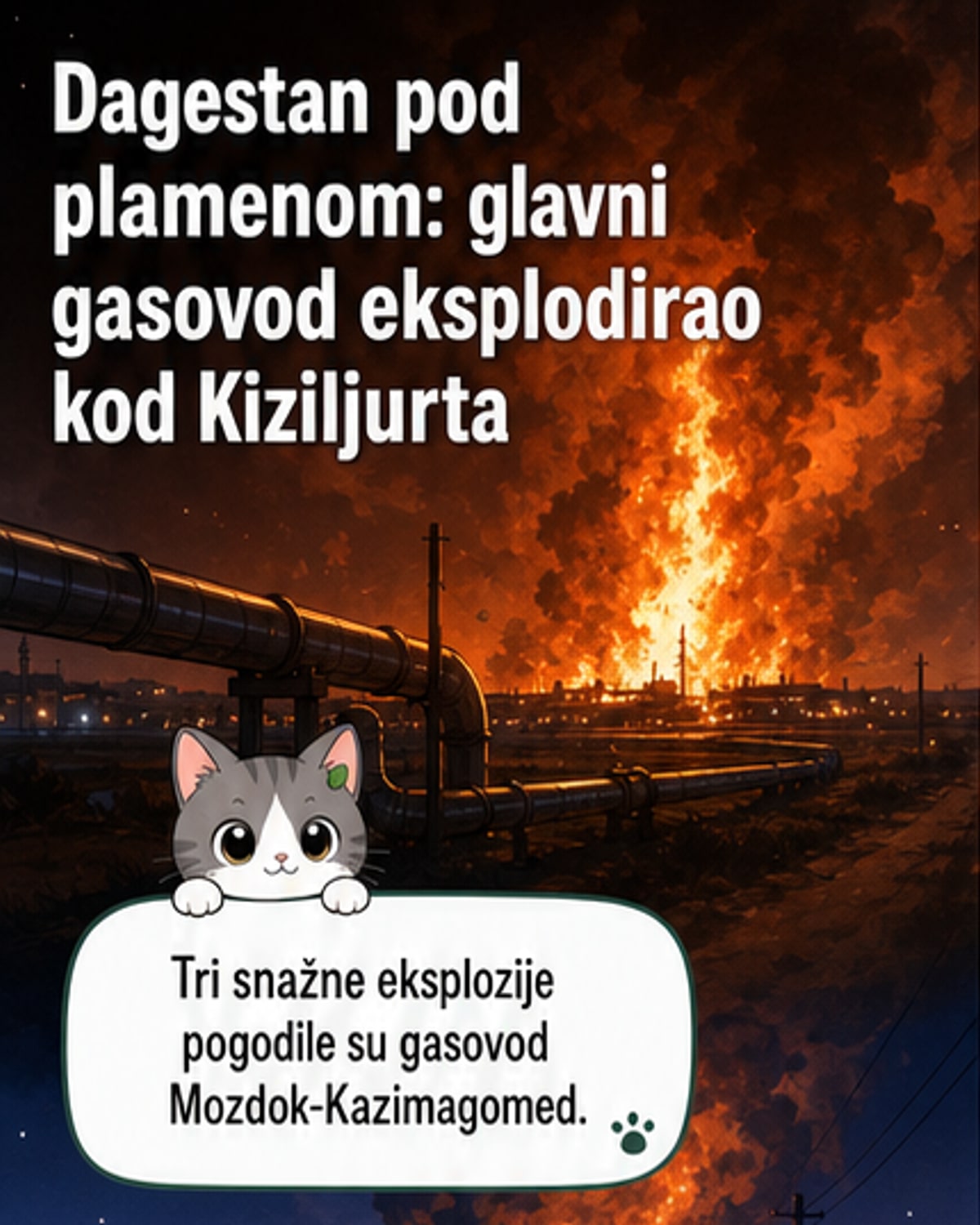 Експлозија на гасоводу у Даџестану