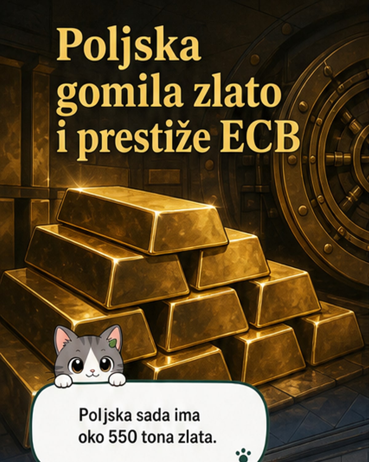 Полска престигла ЕЦБ у злату