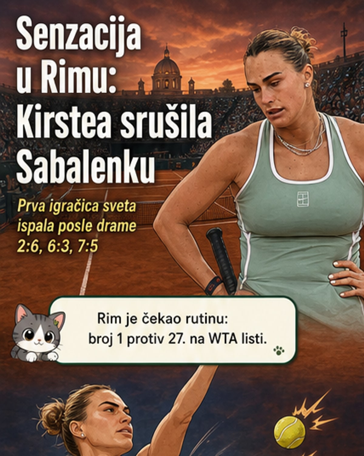 Румунка избацила Сабаленку са Рима