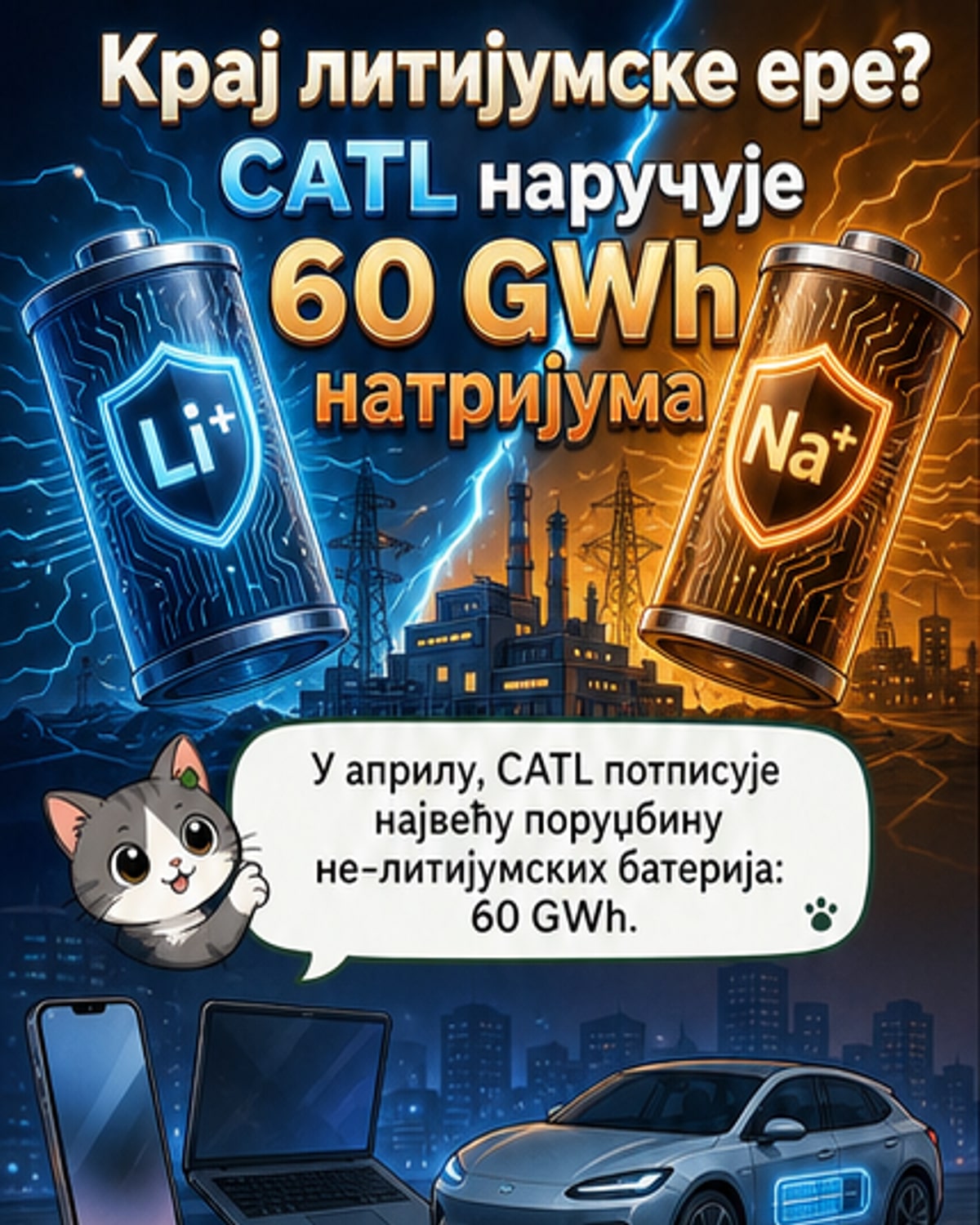 Крај доминације литијума? CATL потписао уговор за 60 GWh
