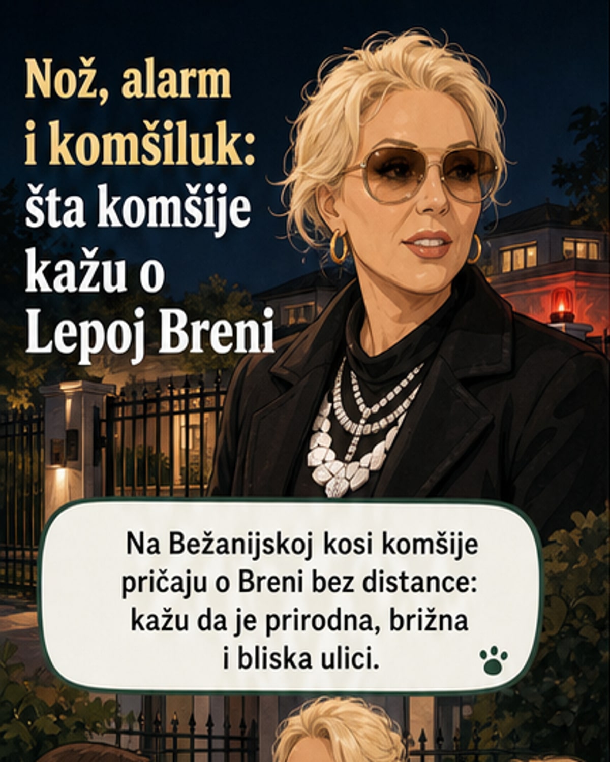 Лепа Брене је упала кућа са ножем