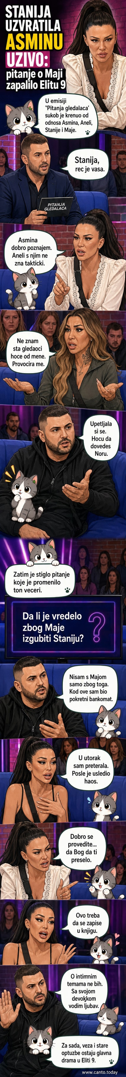 Stanija Dobrojević i Asmin Durdžić u emisiji 'Elita 9', gde je došlo do uživih sukoba između učesnika.