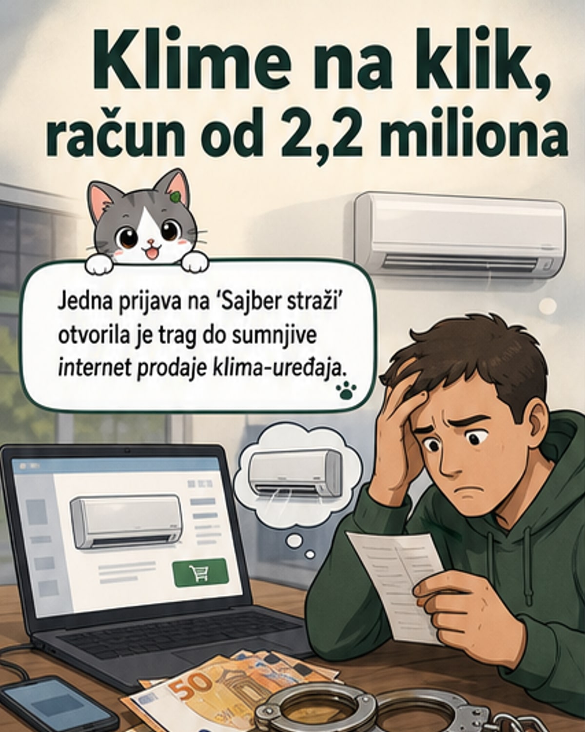 Хапшење због преваре са климама преко интернета