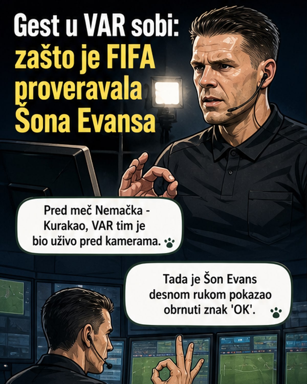 VAR sudija pokazao kontroverzni znak