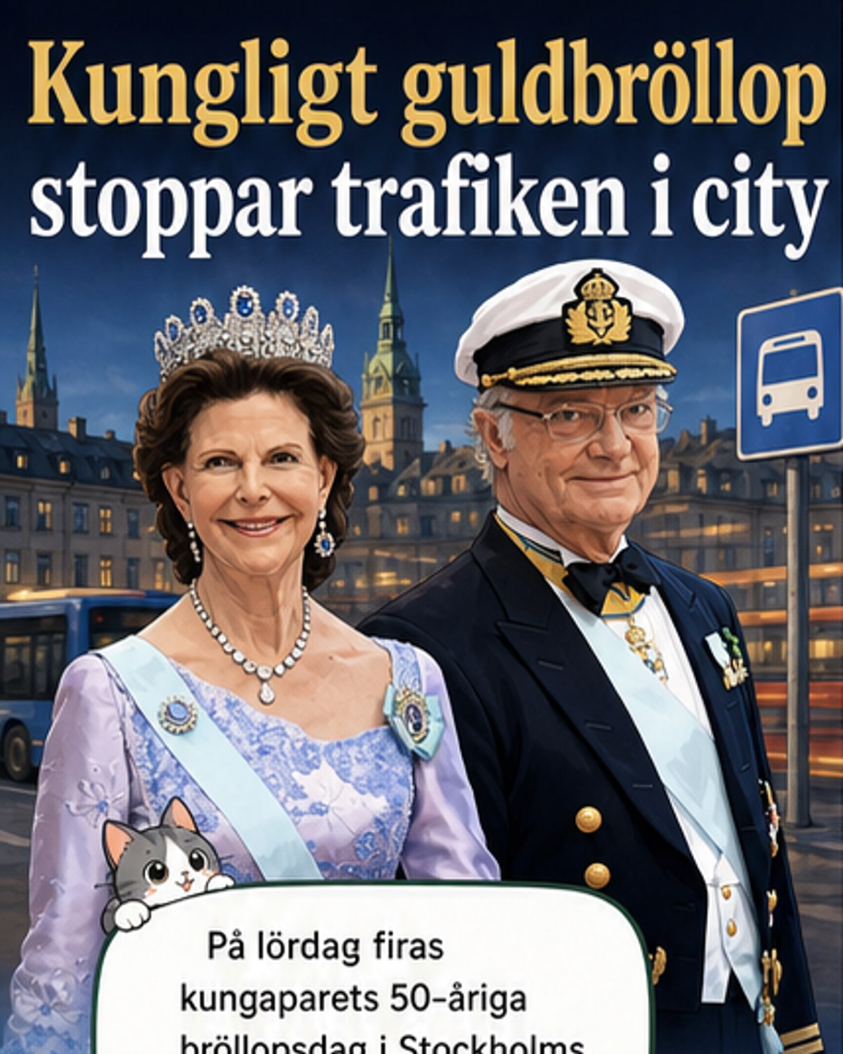 Kungaparet firar guldbröllop