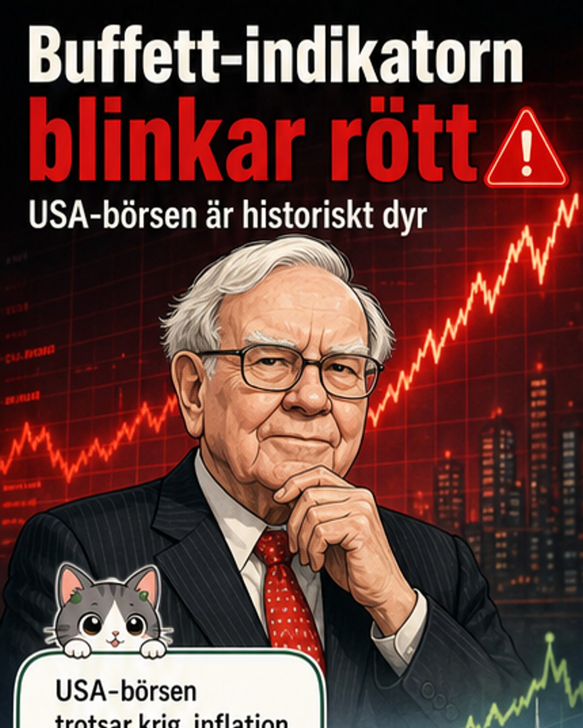 Buffett-indikatorn blinkar rött
