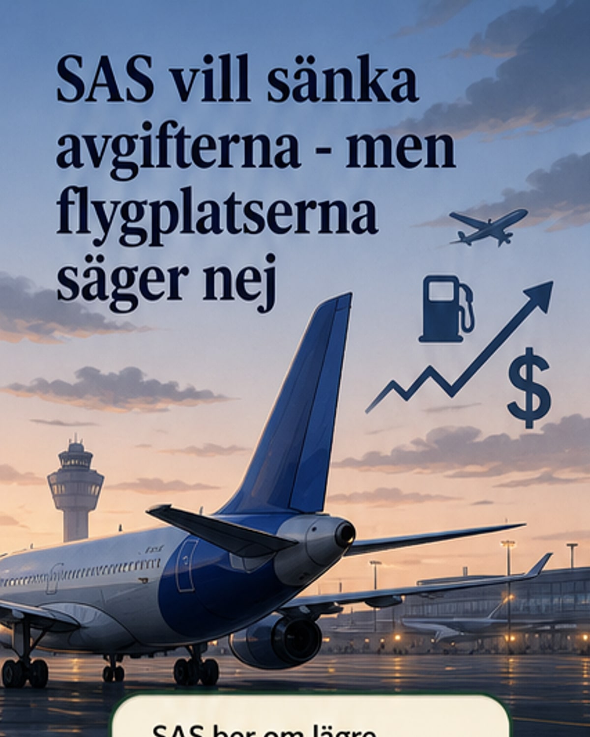 SAS kräver sänkta avgifter – Swedavia säger nej