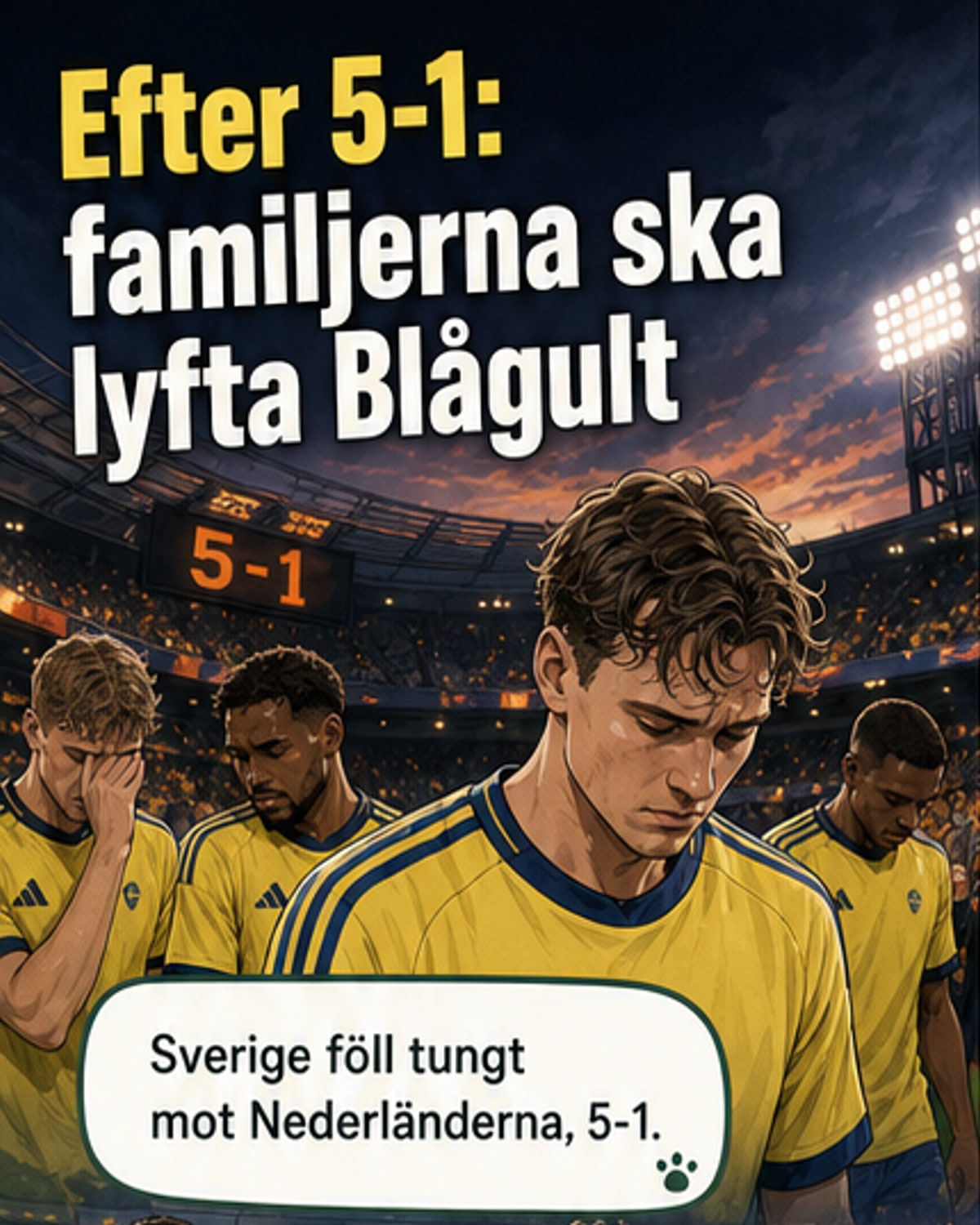 Sverige samlas av familjerna efter nederländar-smällen