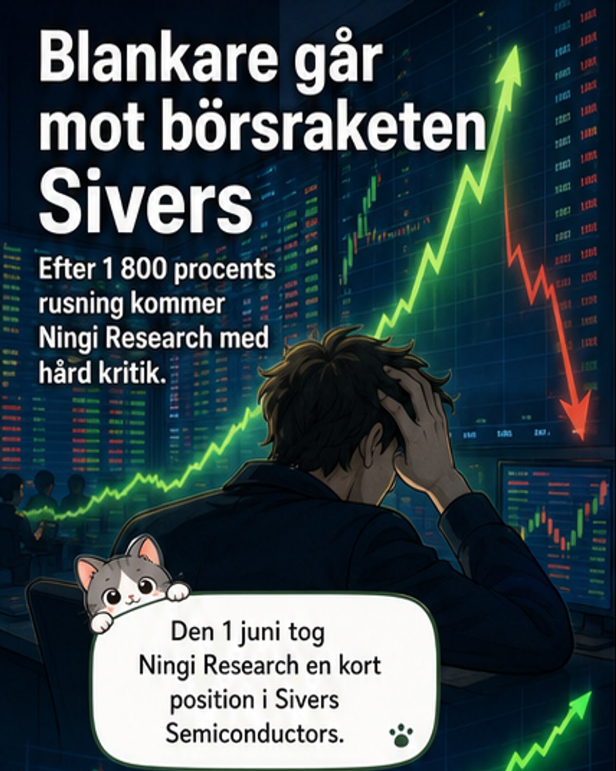 Blankare attackerar Sivers-aktien