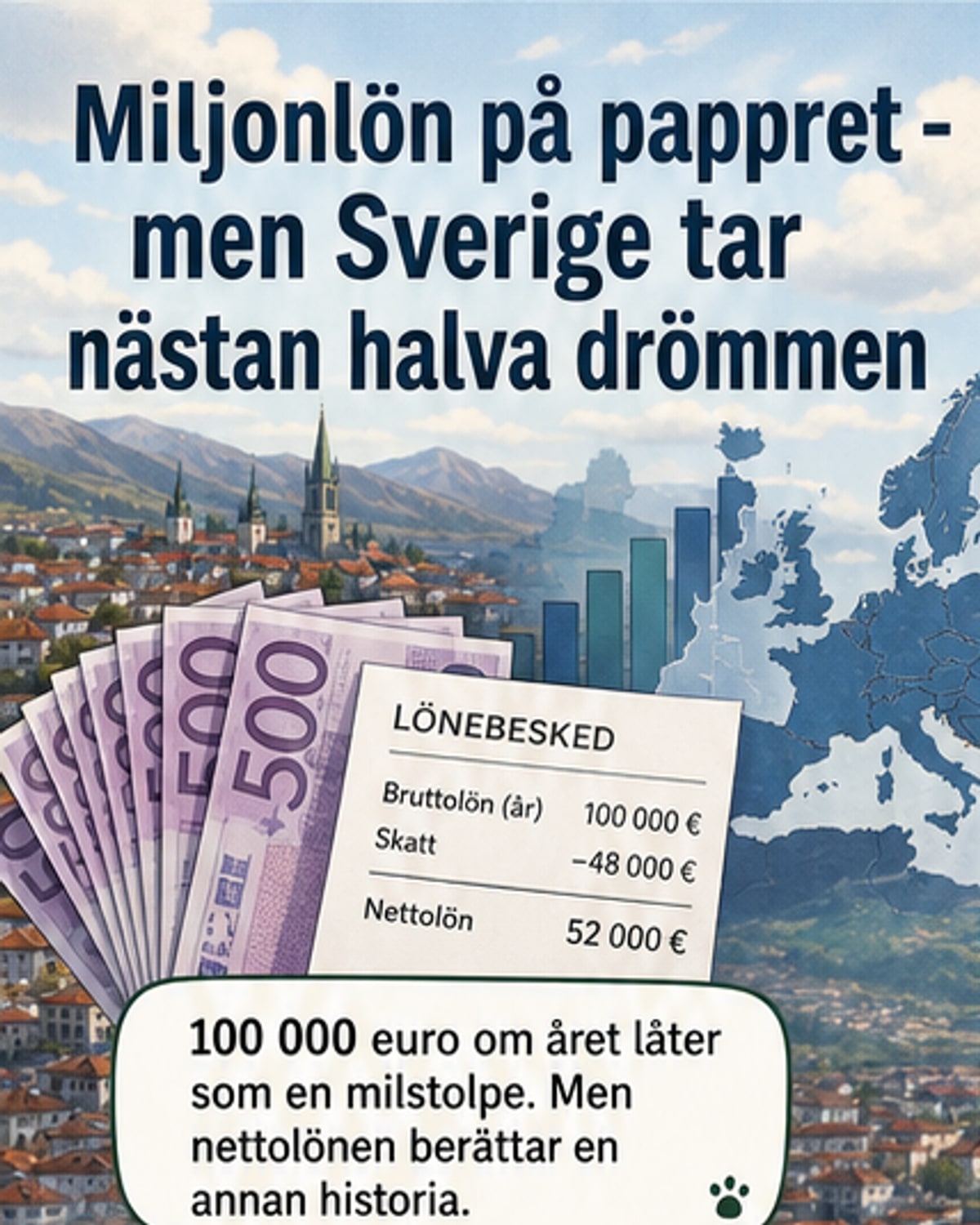 Miljonlön i Sverige – så lite du får behålla