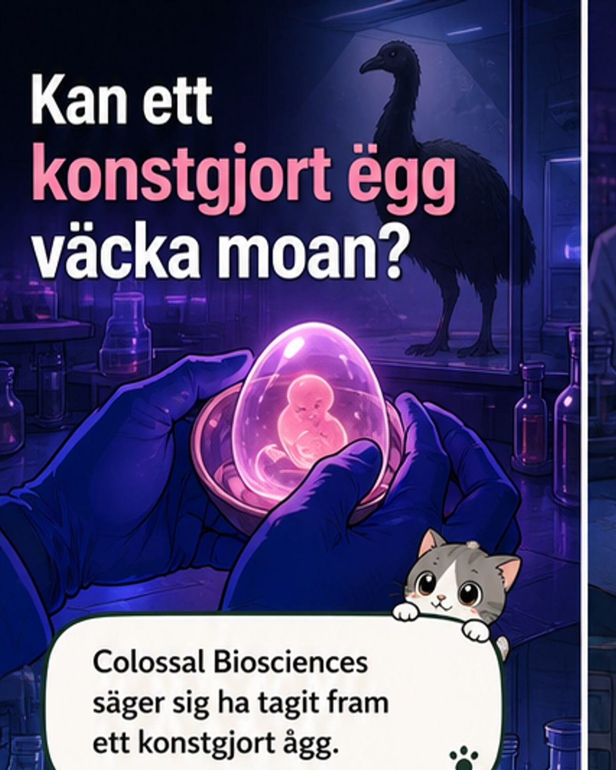Konstgjort ägg kan återuppliva moafågel