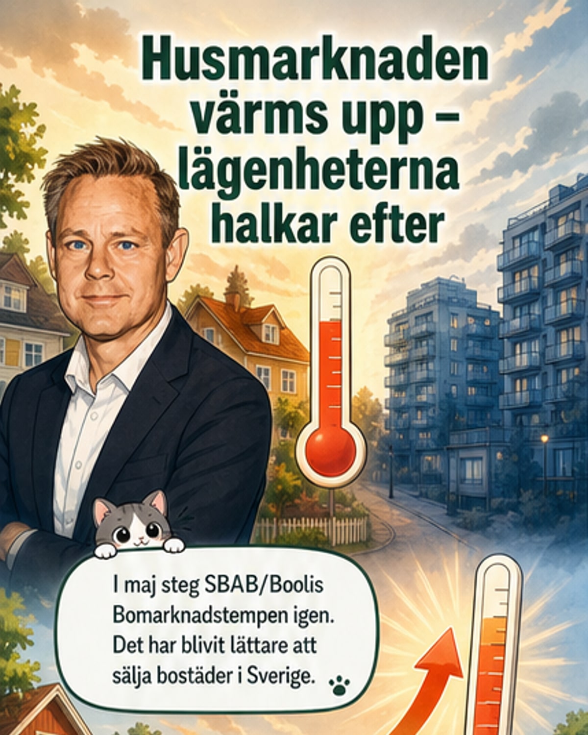 Husmarknaden nära normal – lägenheter hängs kvar