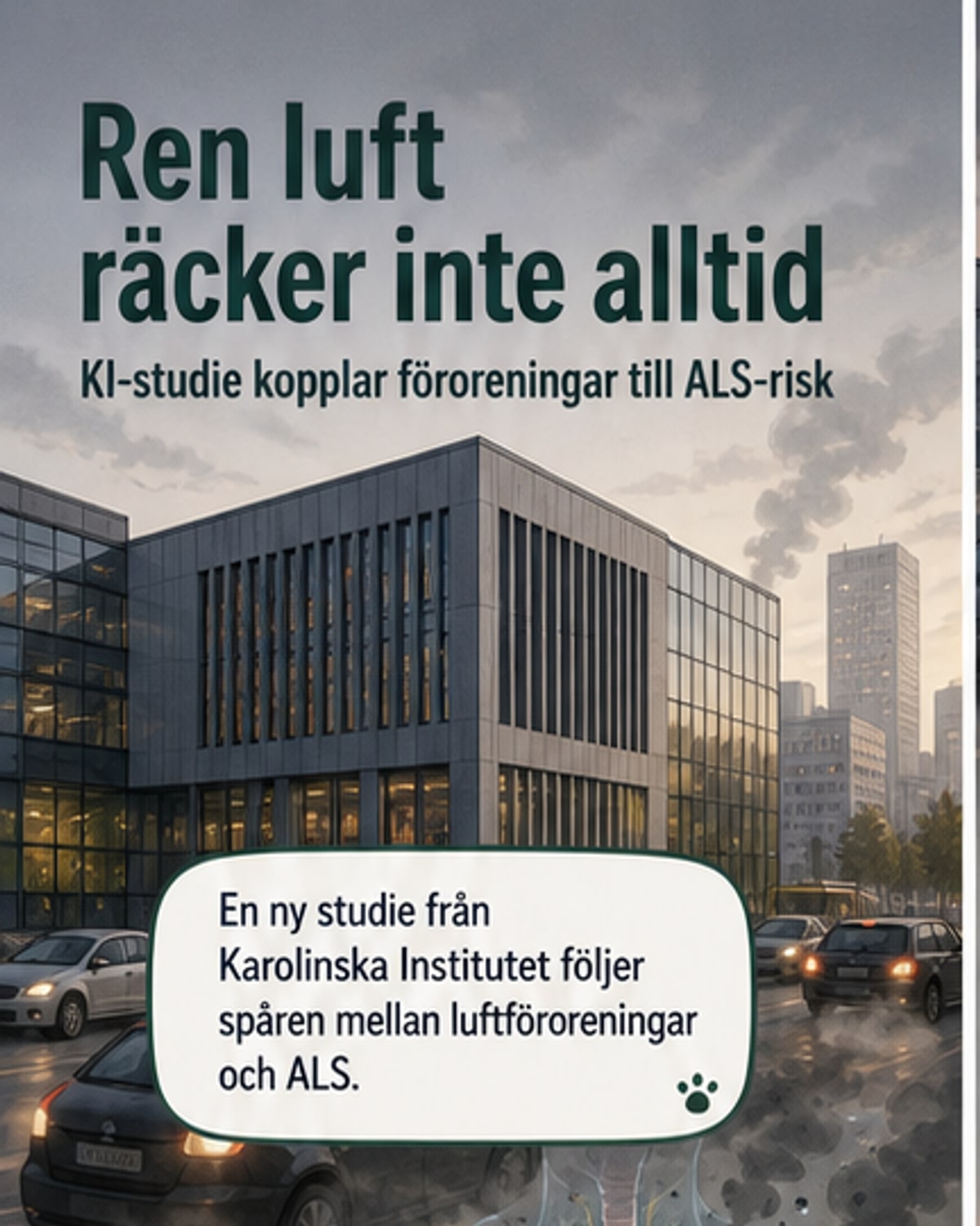 Luftföroreningar ökar ALS-risk