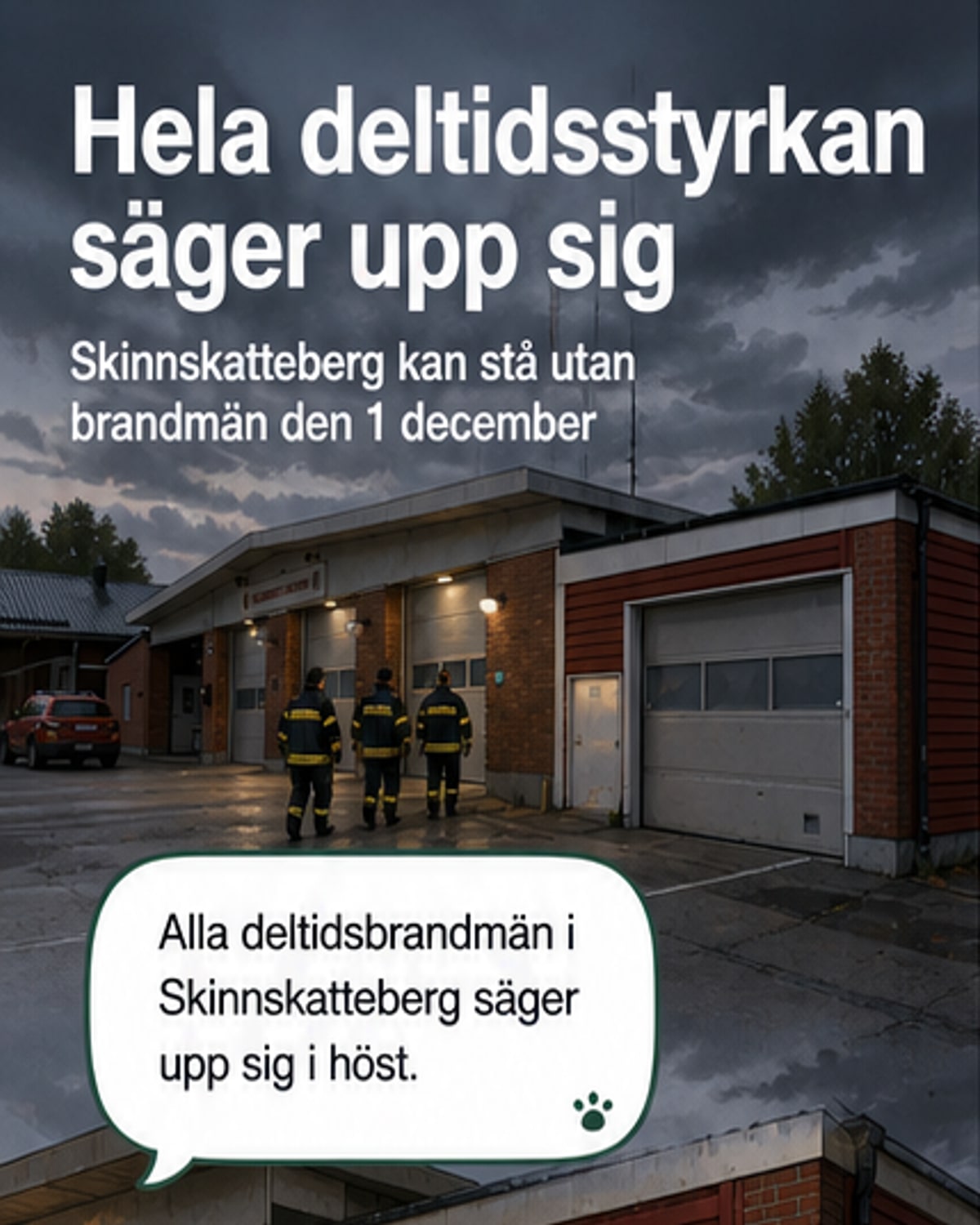 Alla deltidsbrandmän säger upp sig