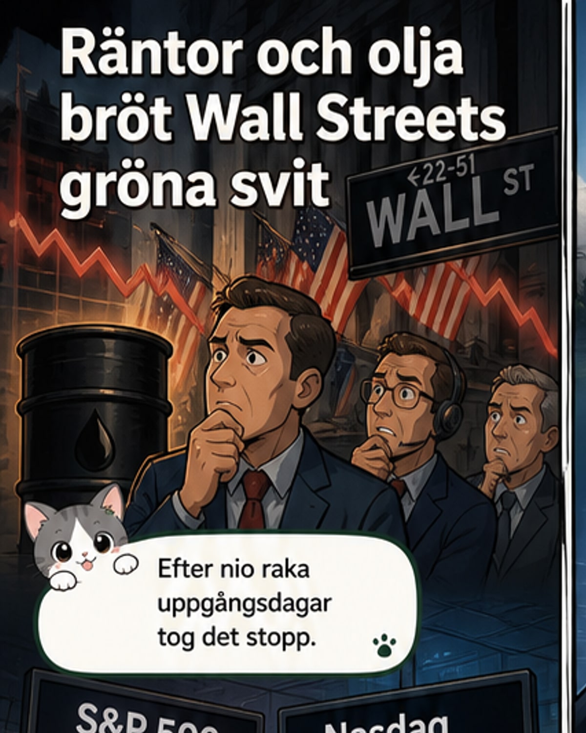 Räntor och oljepriser stoppade Wall Street