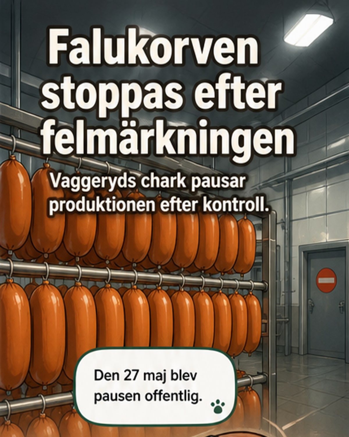 Felmärkning i falukorv – produktion pausad