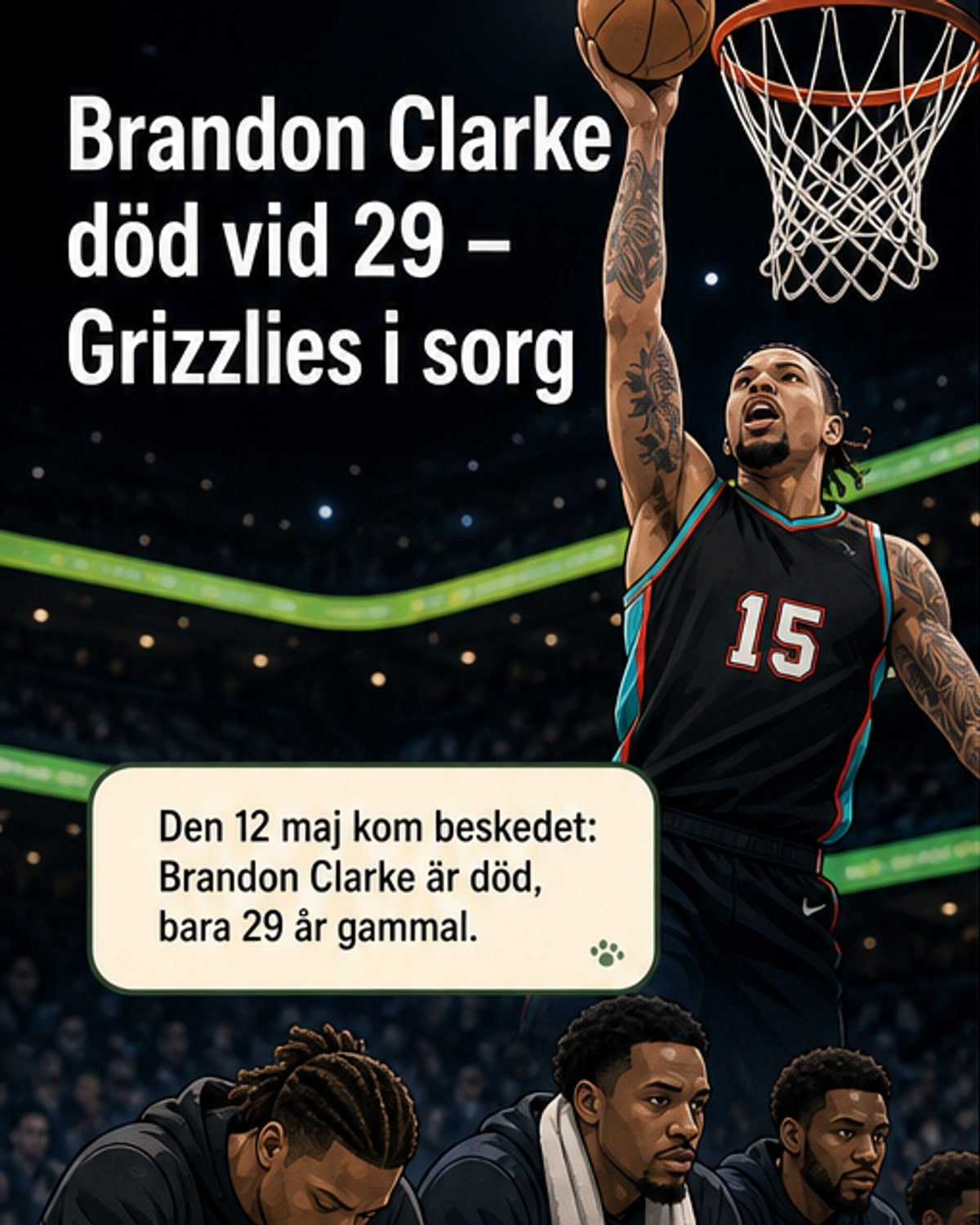 NBA-stjärnan Brandon Clarke död