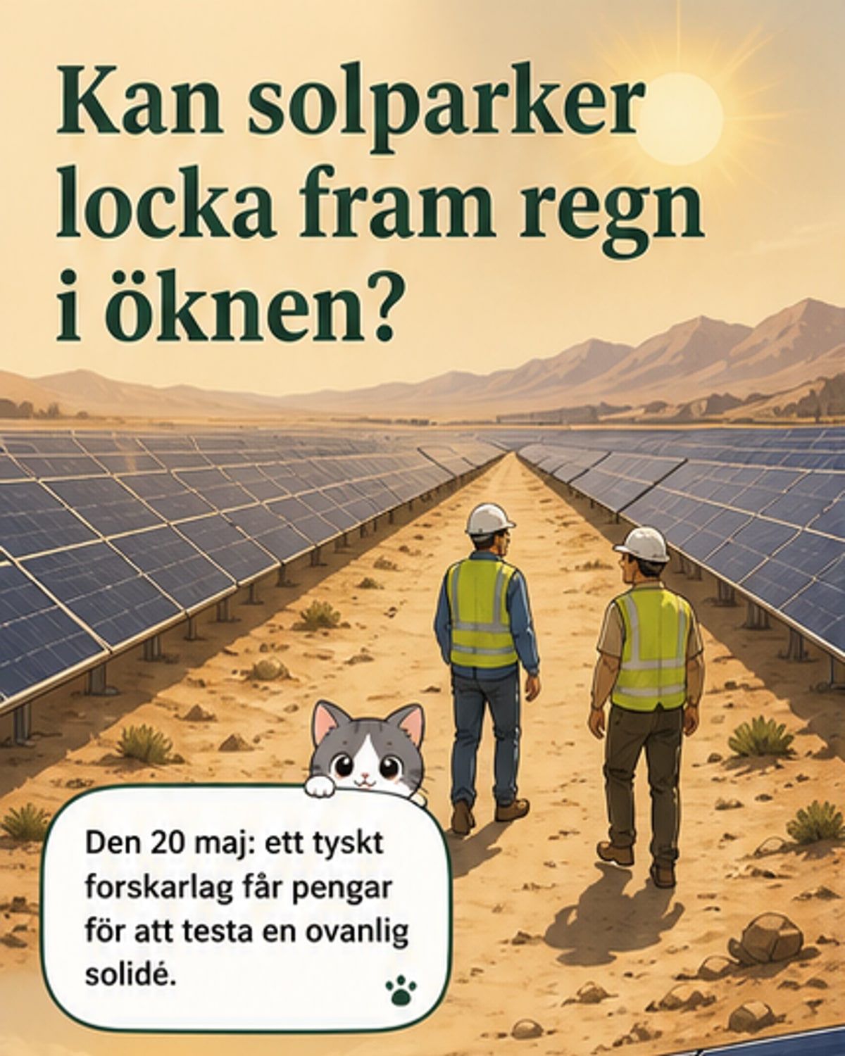 Solpaneler som regnmakare i öken?