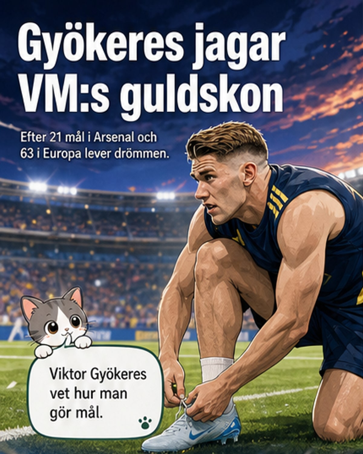 Gyökeres siktar på guldskon
