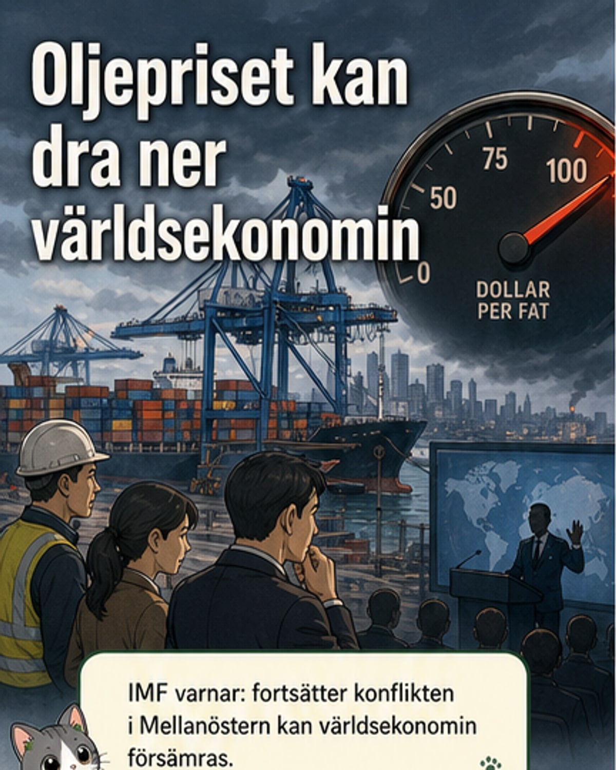 IMF: Oljeprisstegning hotar världsekonomin