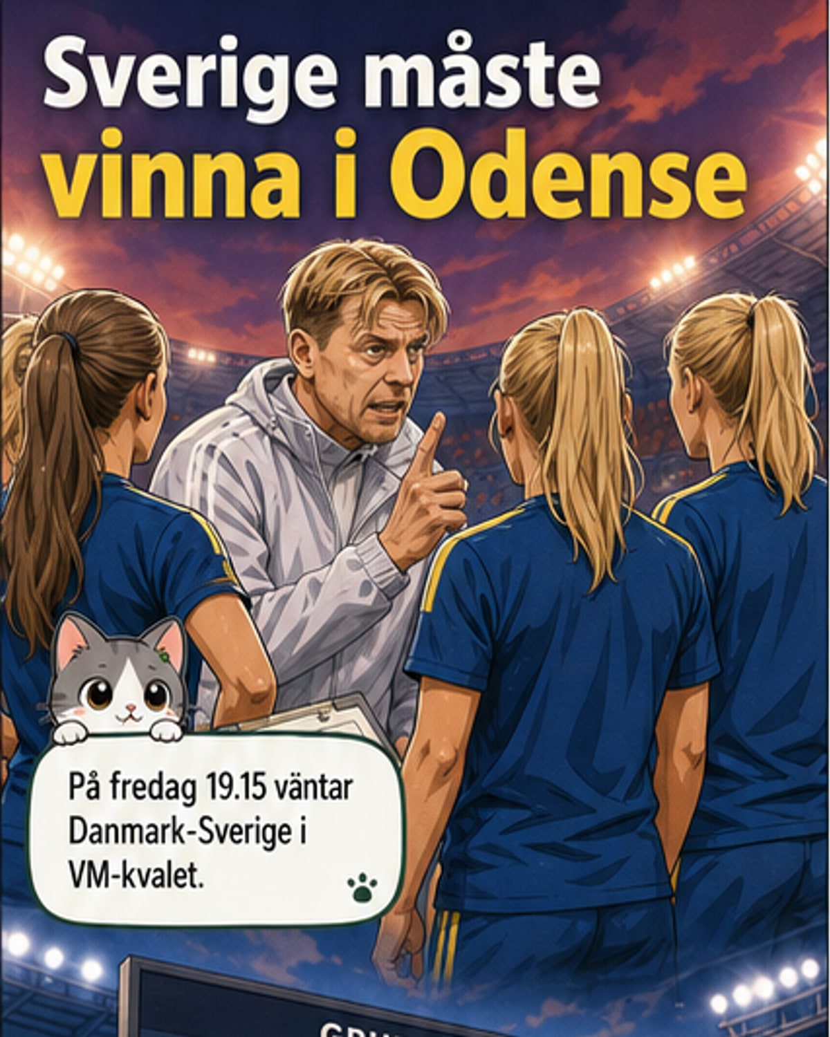 Sverige i ödesmatch mot Danmark