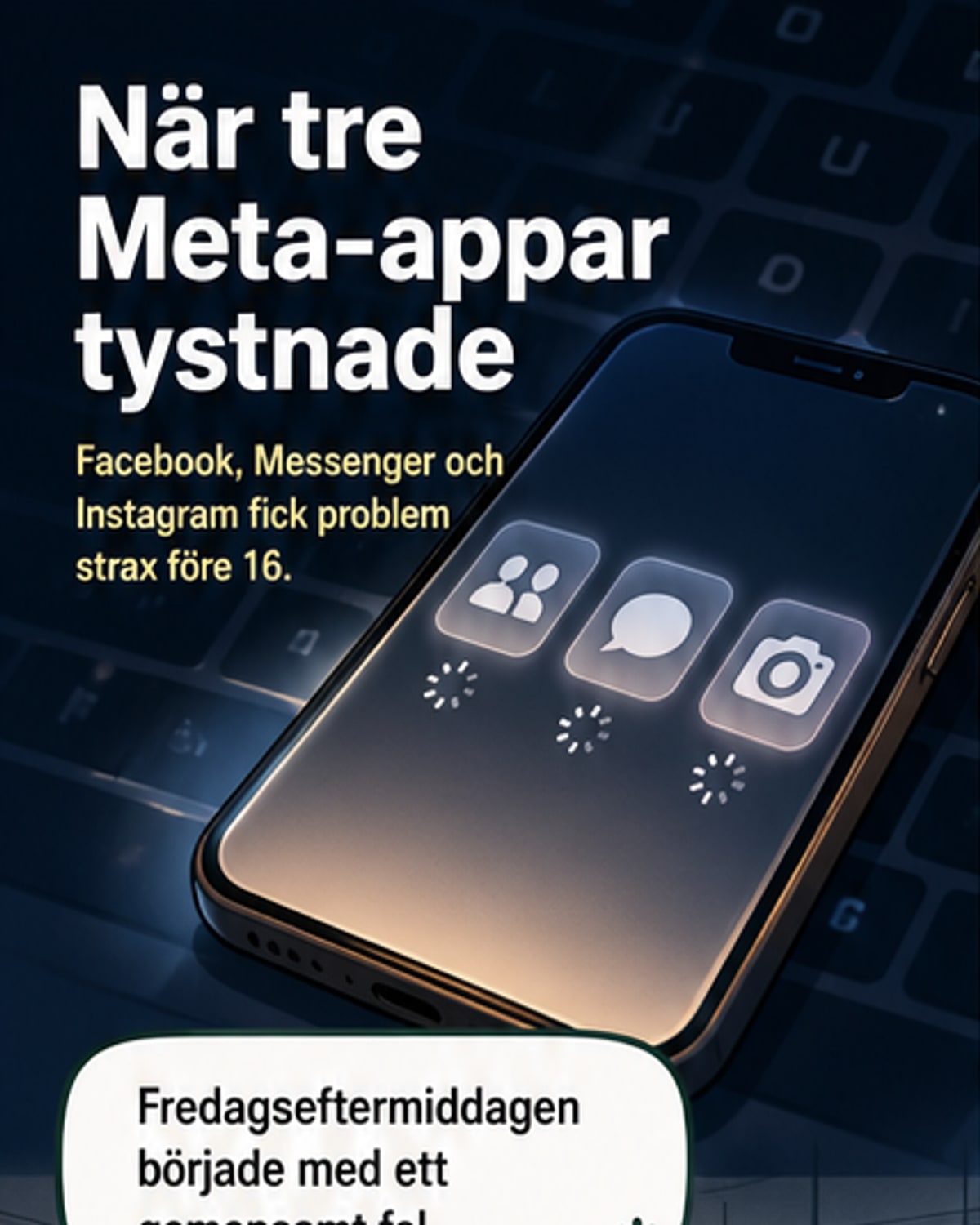 Meta-tjänster nere – globalt strul