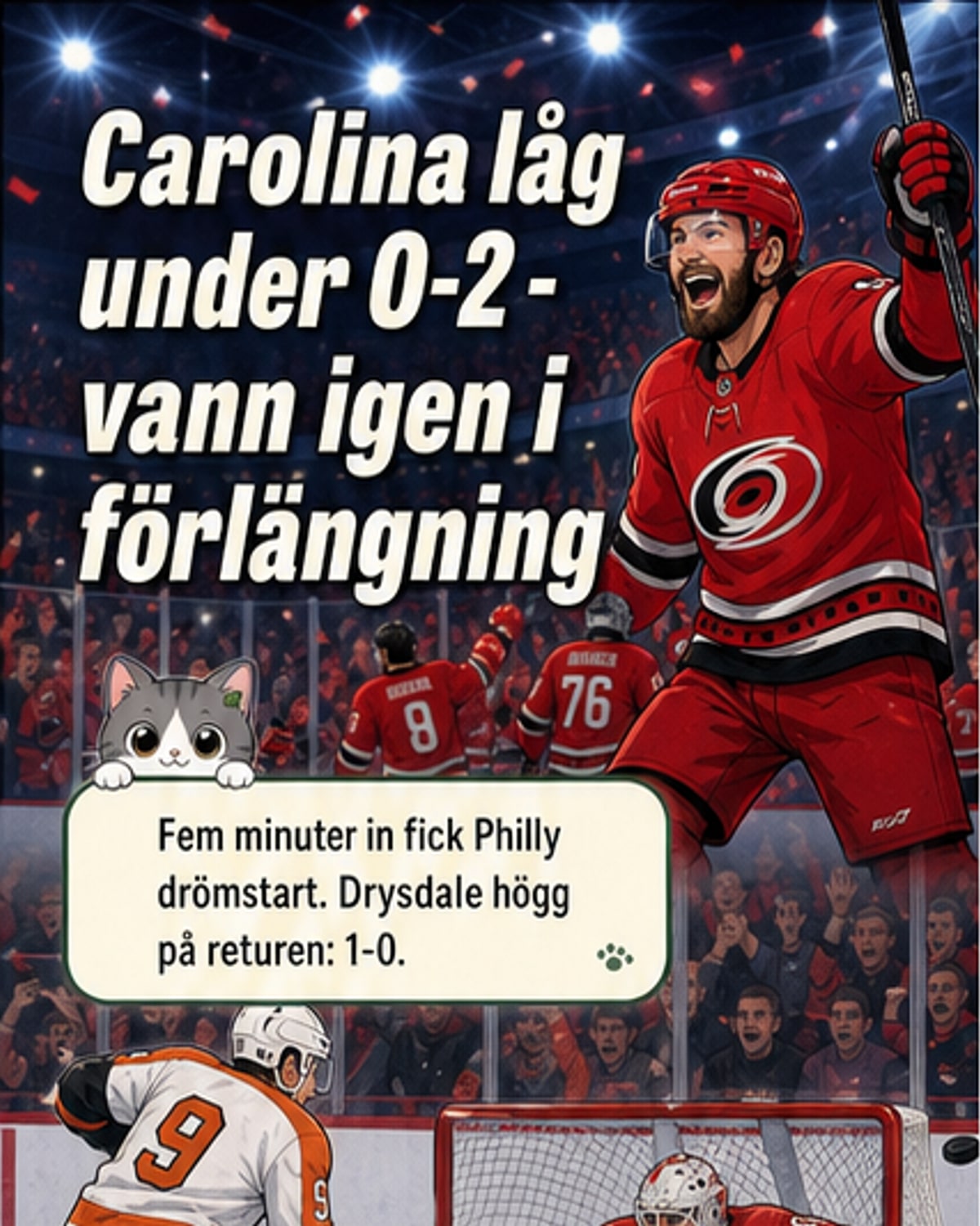 Carolina vinner efter förlängning