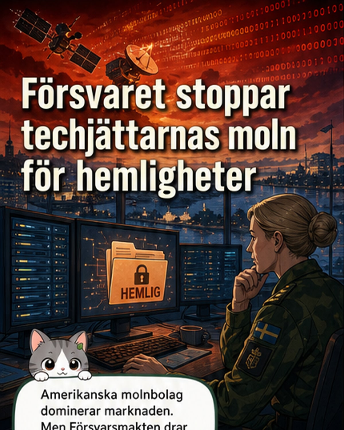 Försvarsmakten avvisar amerikanska moln