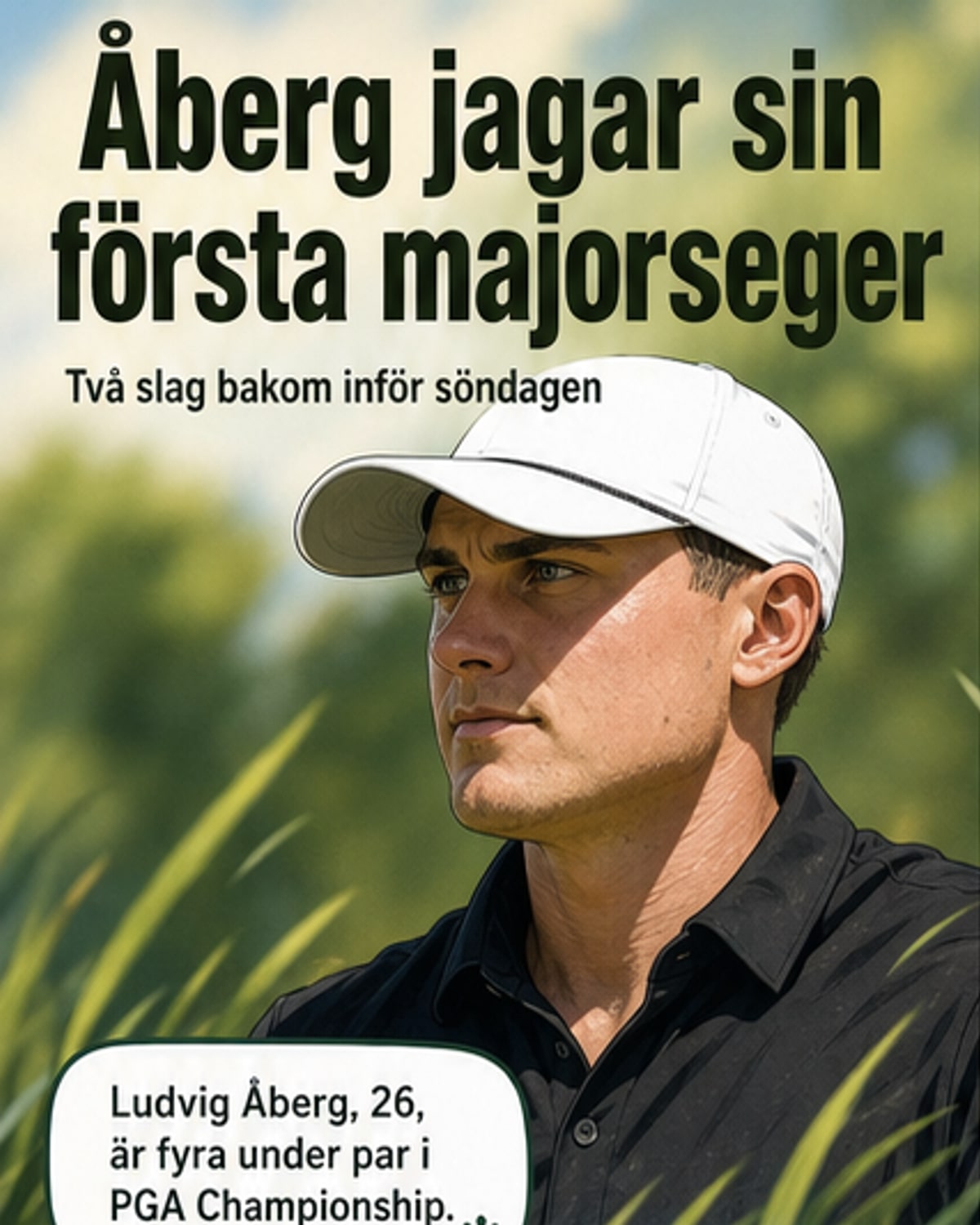 Åberg nära första majorsuccén