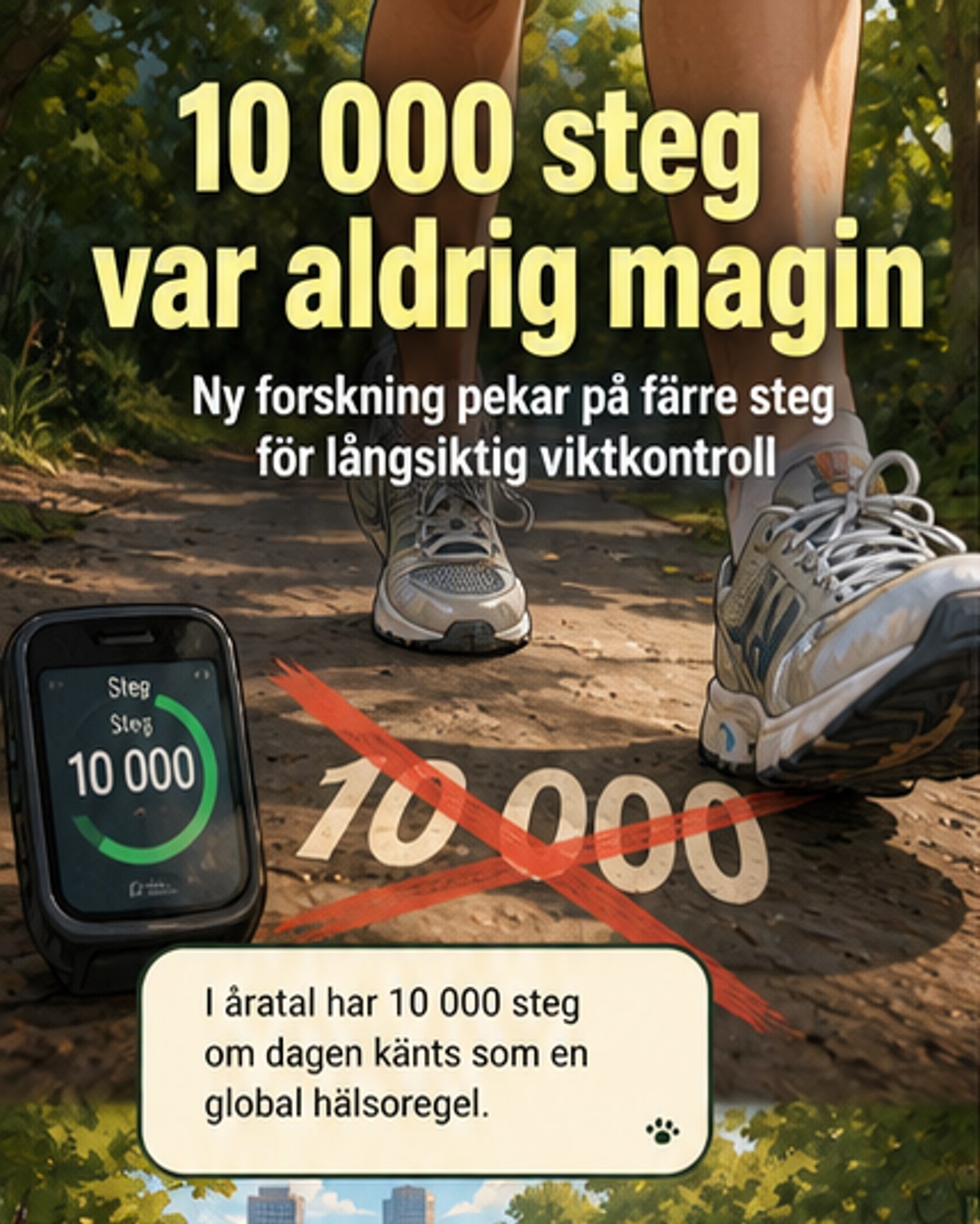 Glöm 10 000 steg – så många räcker
