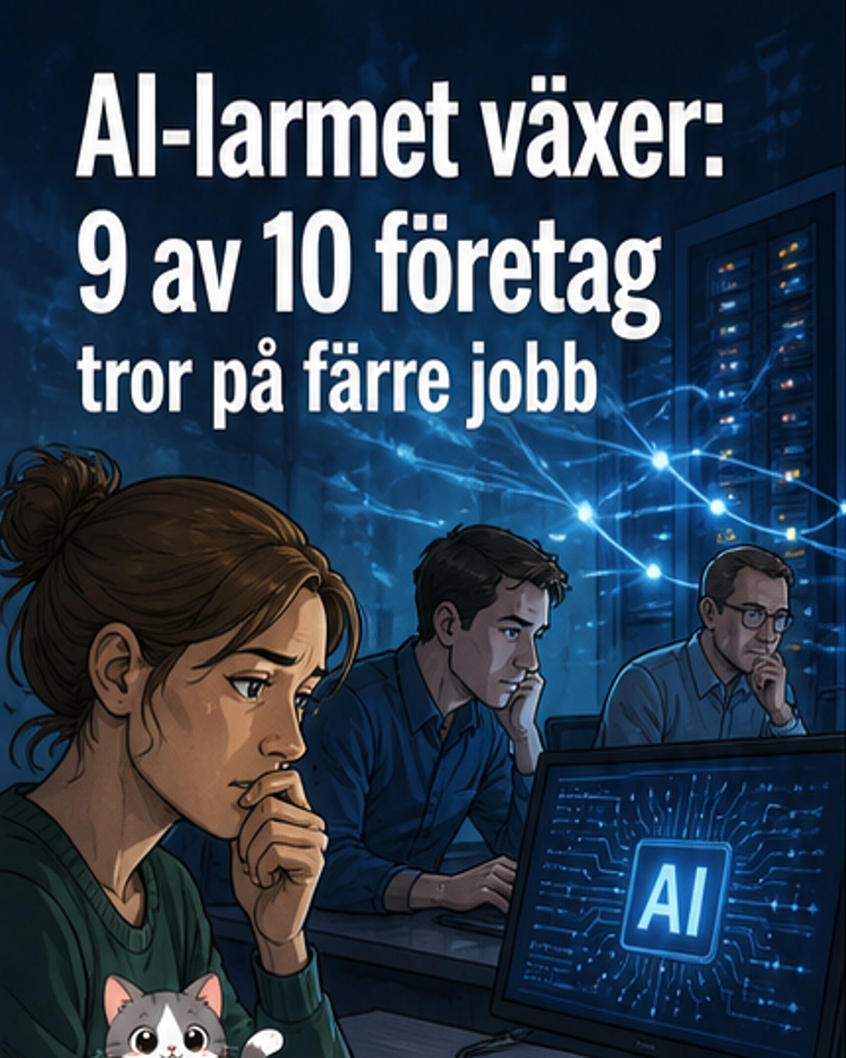 9 av 10 företag ser färre jobb inom fem år