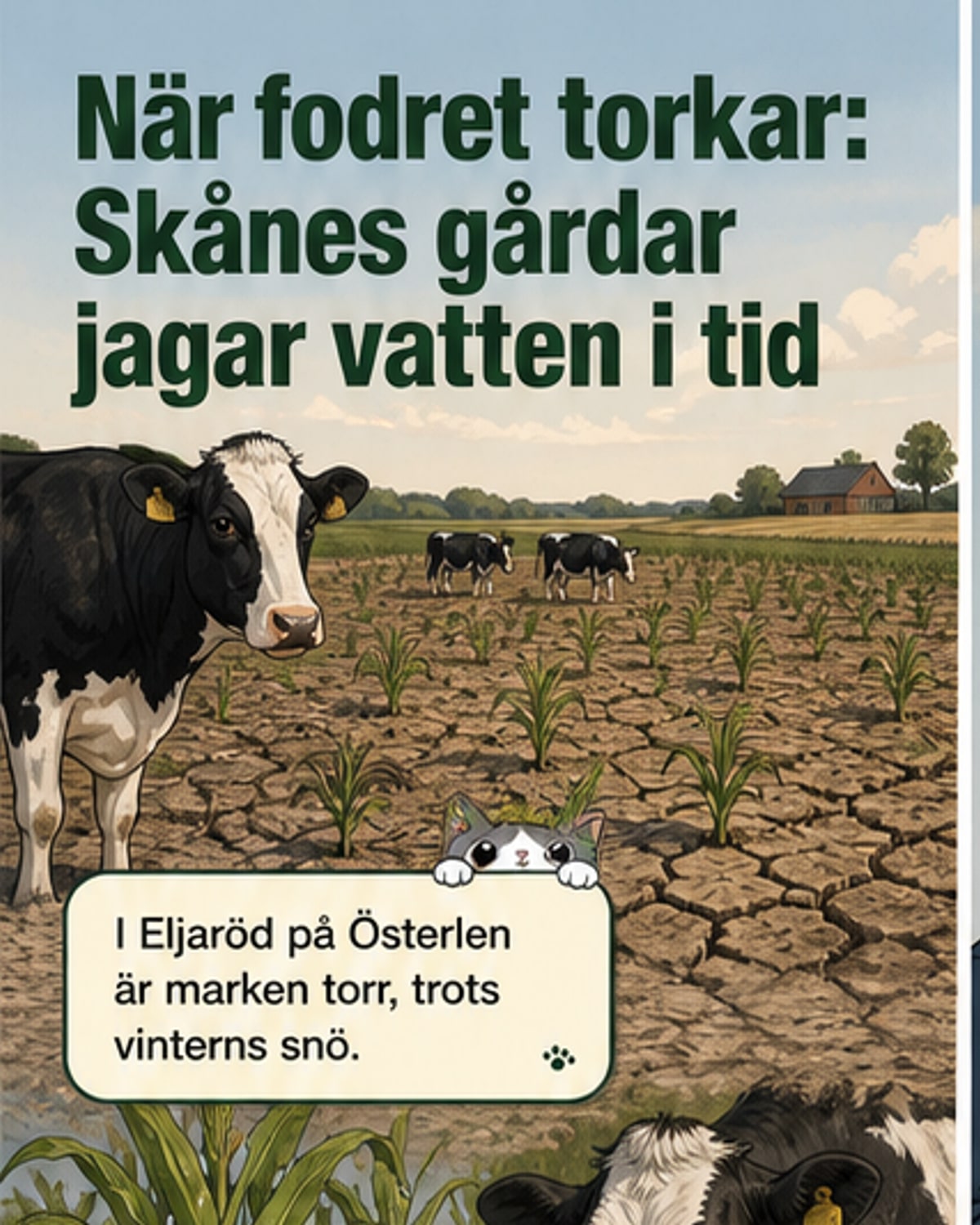 Jordbruket kräver 50 % mer vatten